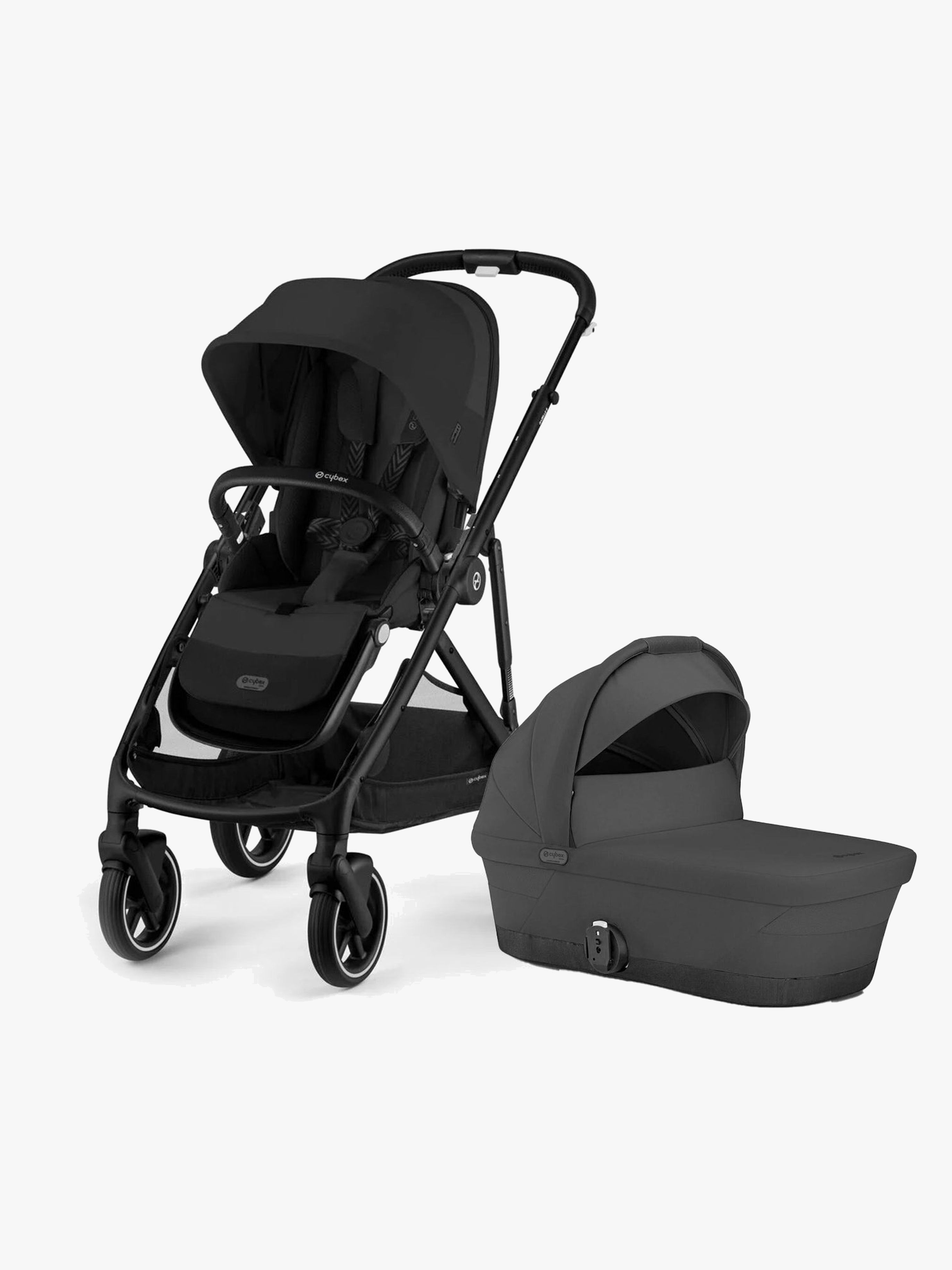 GAZELLE S Kombikinderwagen, Moon Black / Black