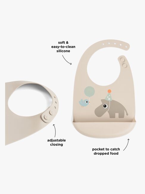 Done By Deer Celebration Silikon Lätzchen, Sand