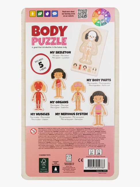 Barbo Toys Körperpuzzle, Rosa