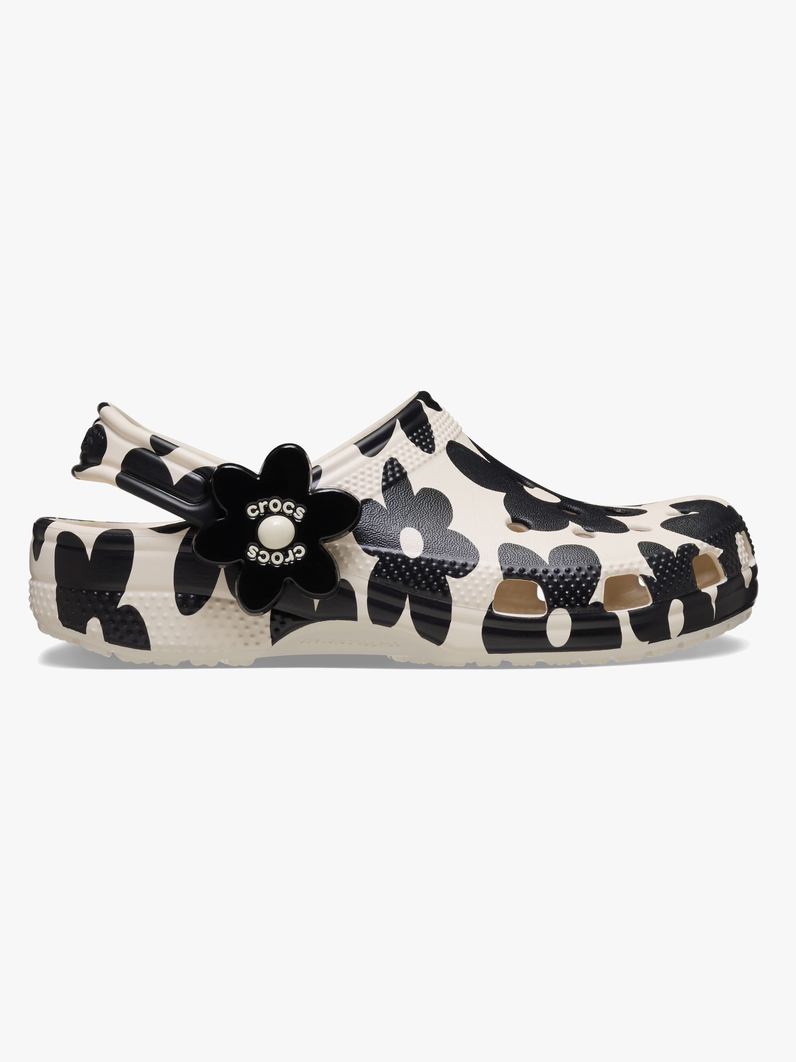 Crocs Classic Pop Petals Pantoffeln, Summit White/Black, 32-33