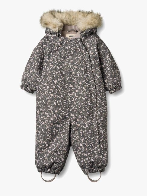 Wheat Nickie Babyoverall, Black Sea Open Flowers