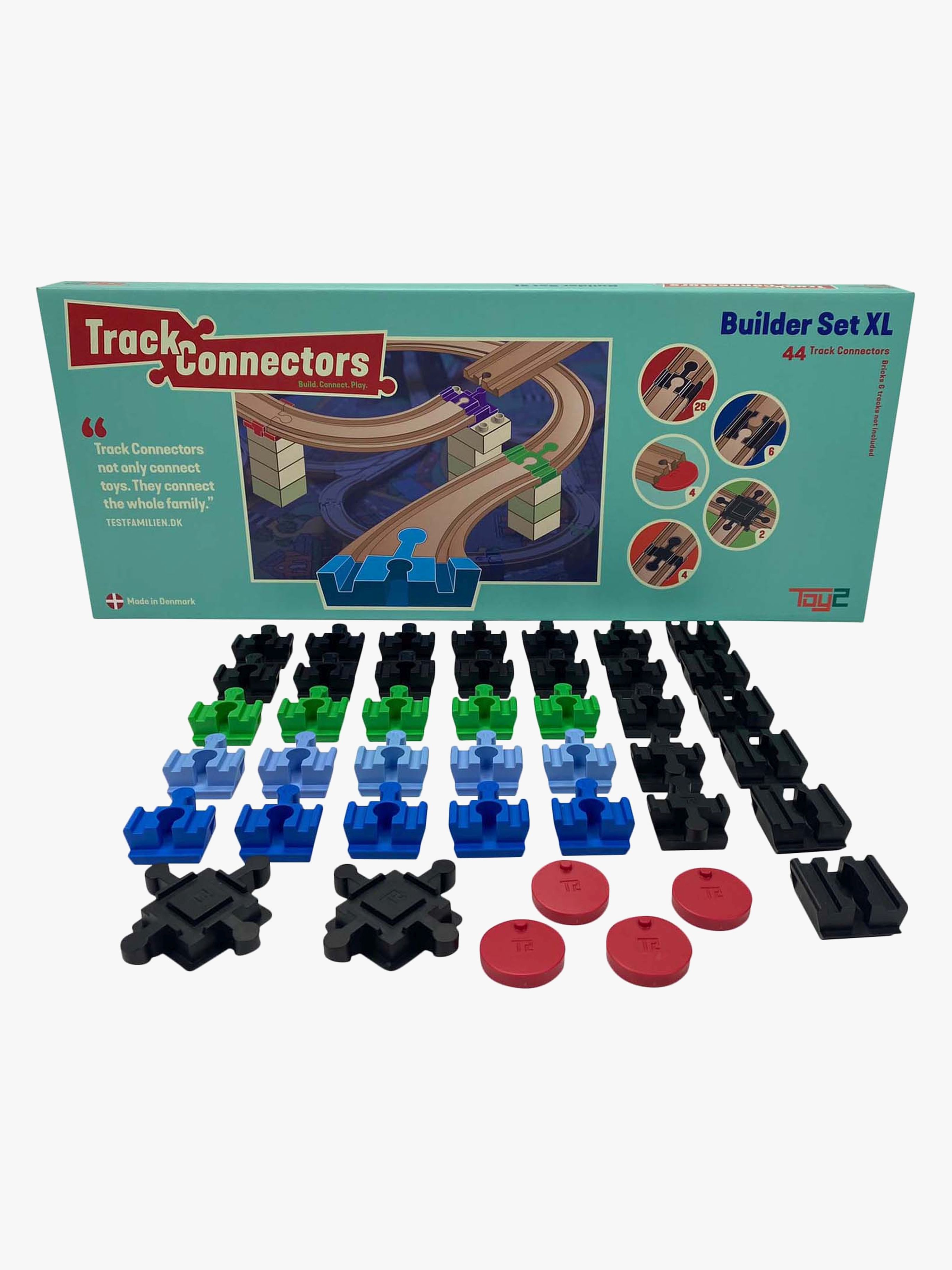 TOY2 Track Connector Builder Set XL Verbindungen, Mehrfarbig