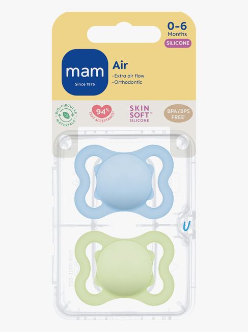 MAM Air Silikon Schnuller 0-6m, Blau