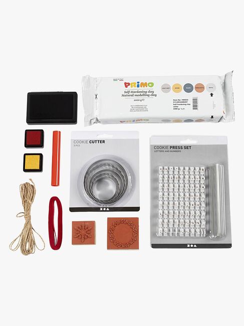 Creativ Company Bastelset Weihnachtsdekorationen Selbsthärtender Ton DIY