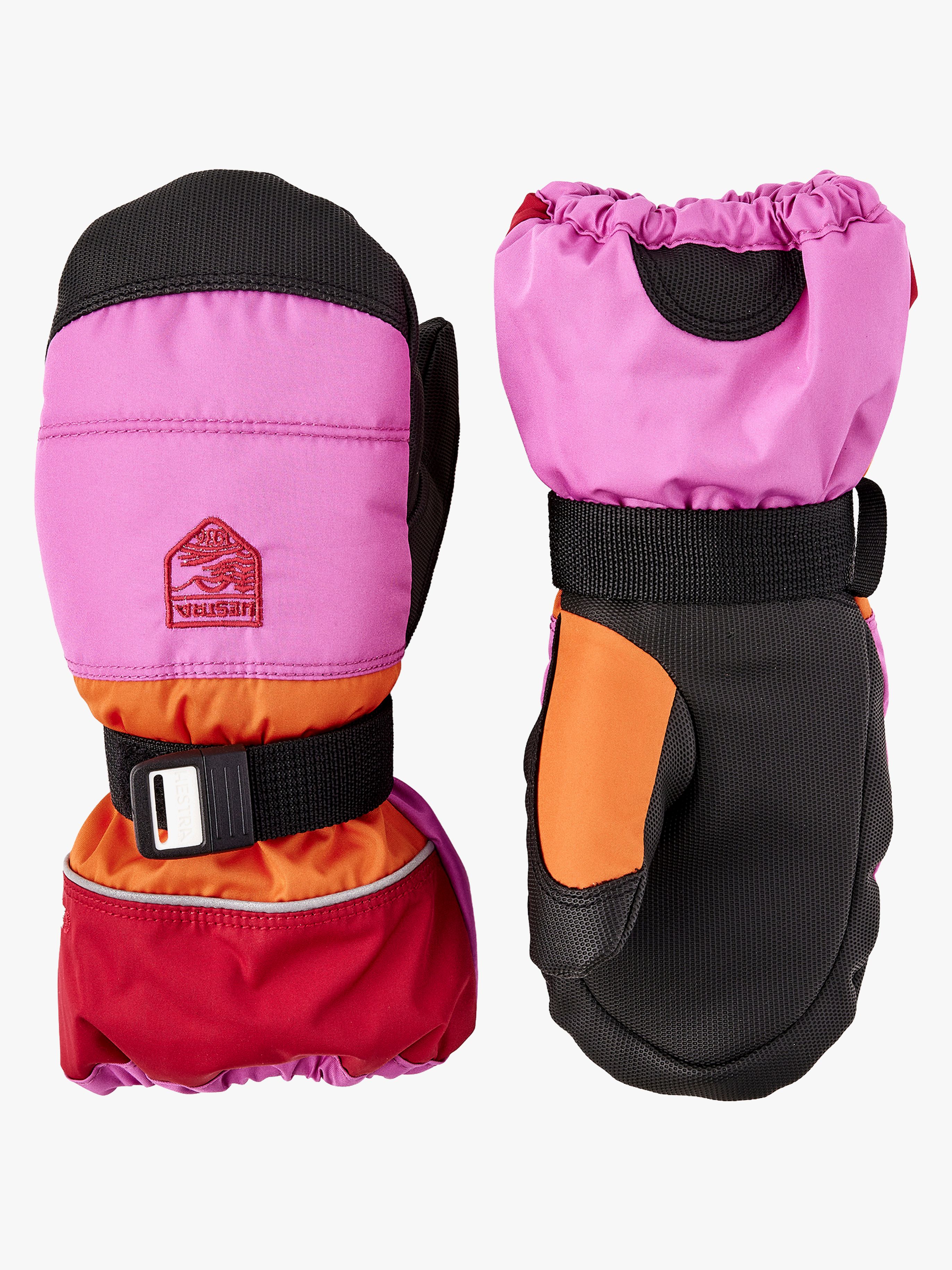 Hestra Kids Czone Fäustlinge, Cerise/Light orange, 5
