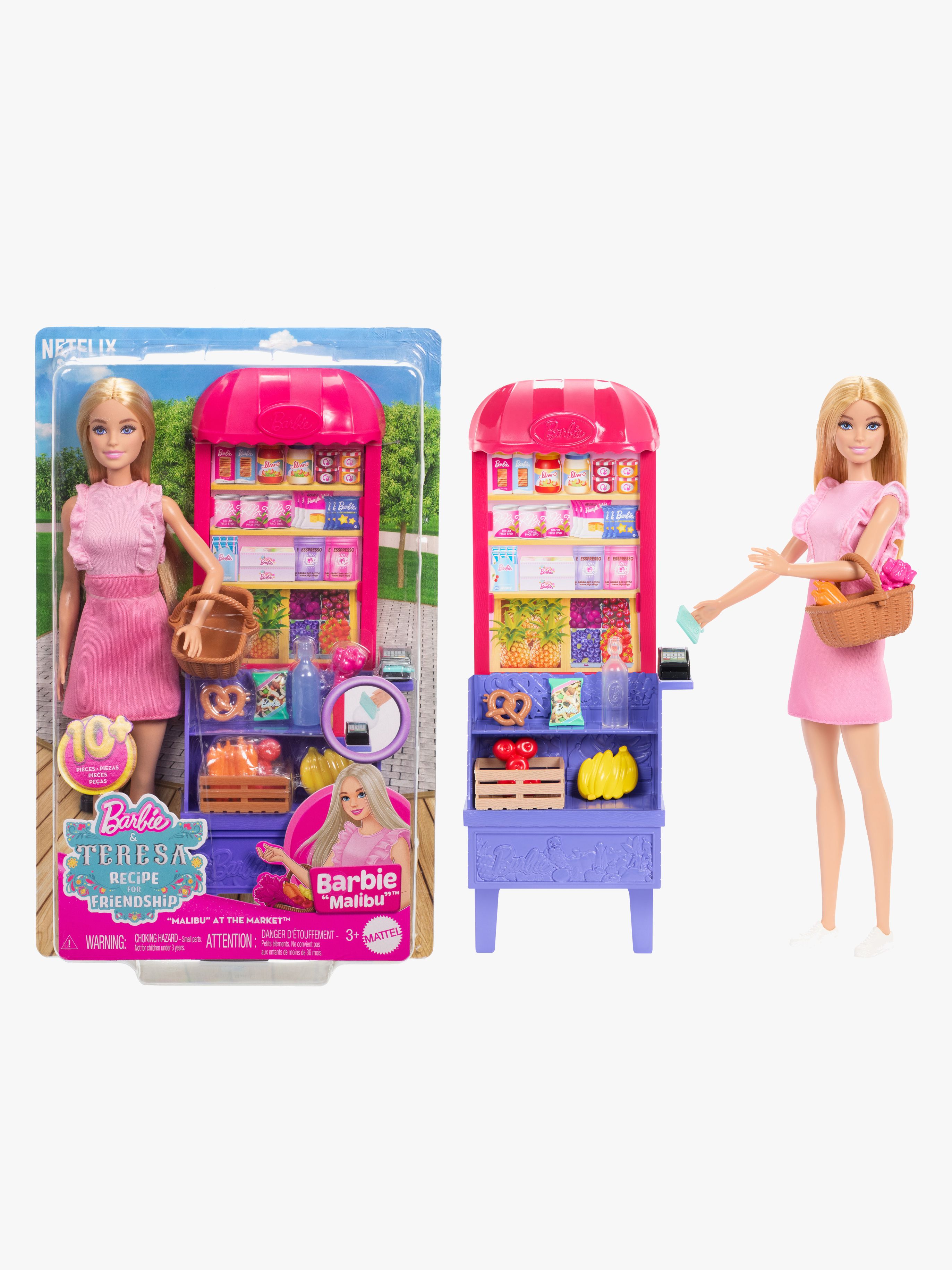 Barbie &  Teresa Recipe for Friendship Spielset mit Puppe Markt