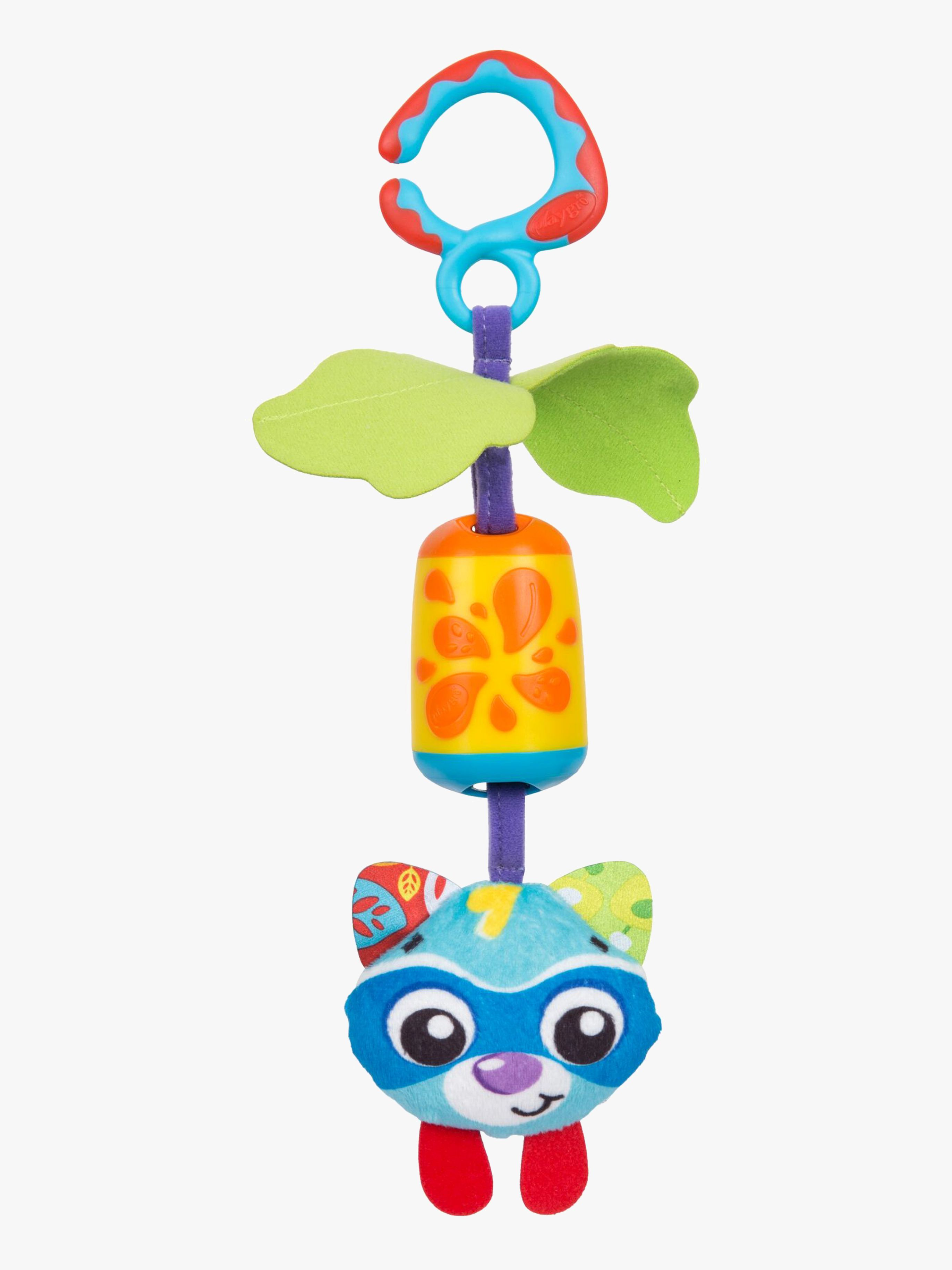 PlayGro Cheeky Chime Rocky Waschbär Kinderwagenspielzeug, Babyspielzeug