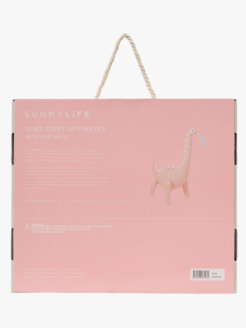 SUNNYLiFE Giant Dino Aufblasbarer Sprinkler, Into the Wild Pink