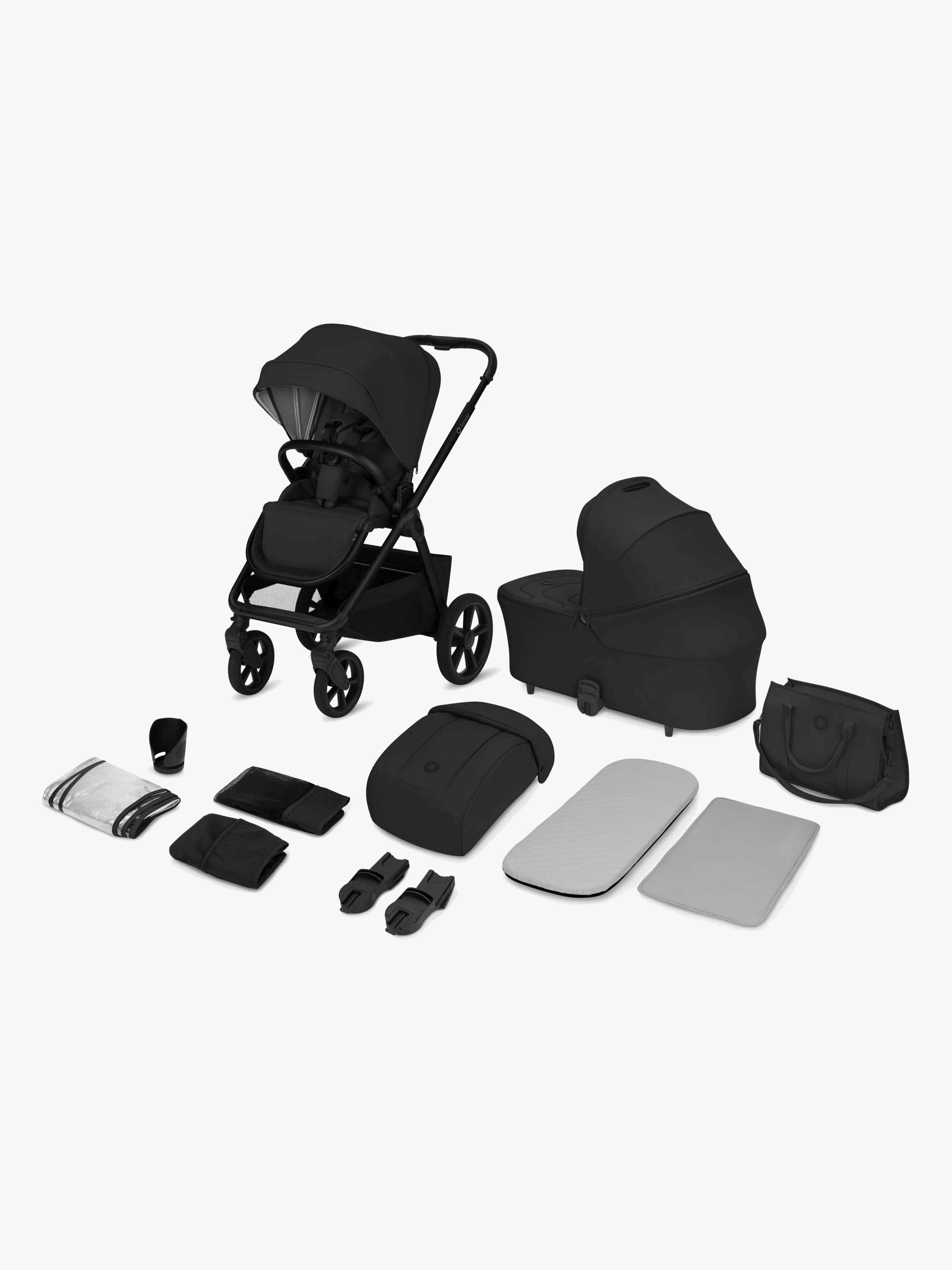 Lionelo CARMINE 2-in-1 Kombikinderwagen, Black Onyx