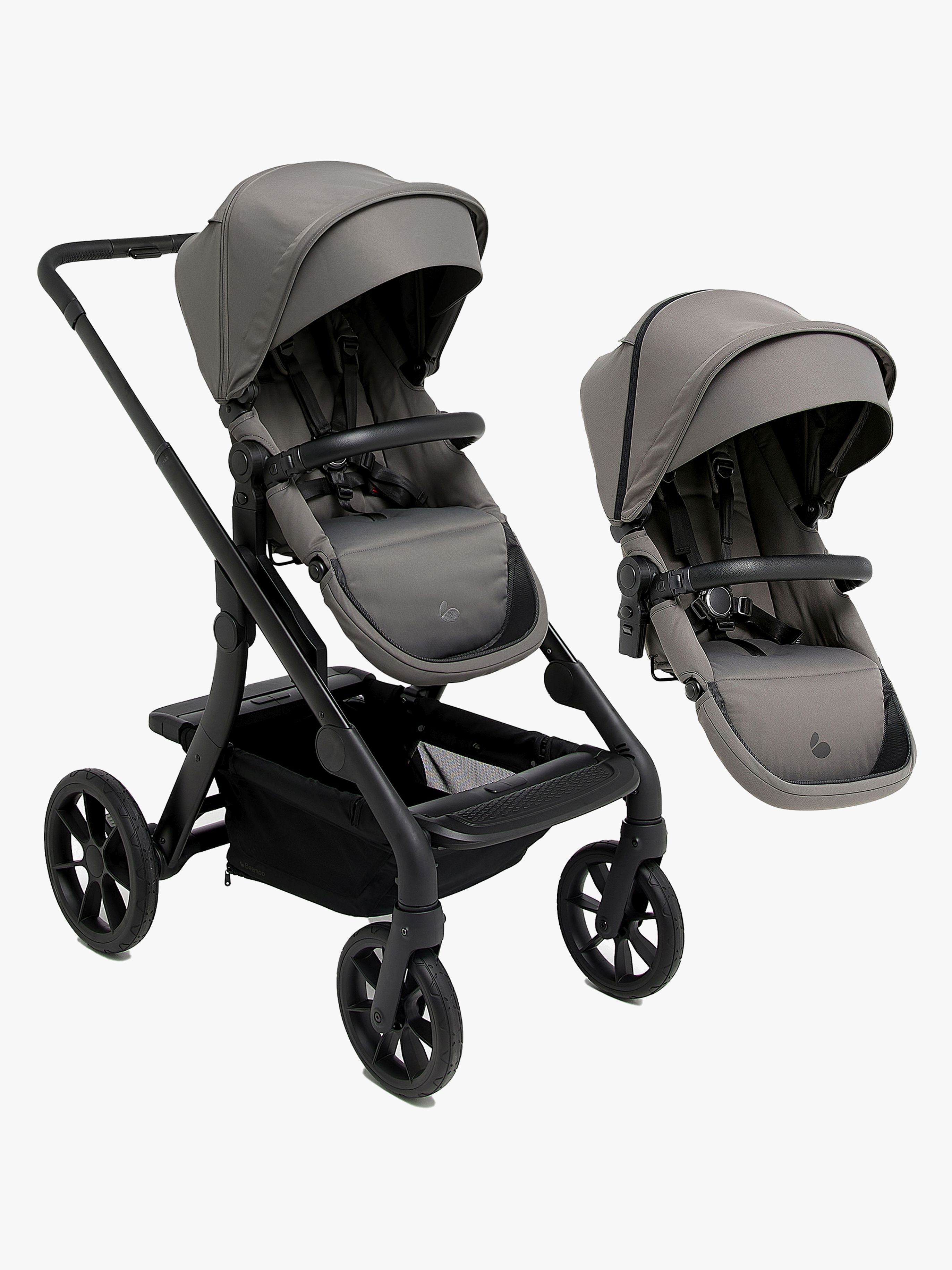 Beemoo Pro Max Geschwisterwagen, Mocha Grey