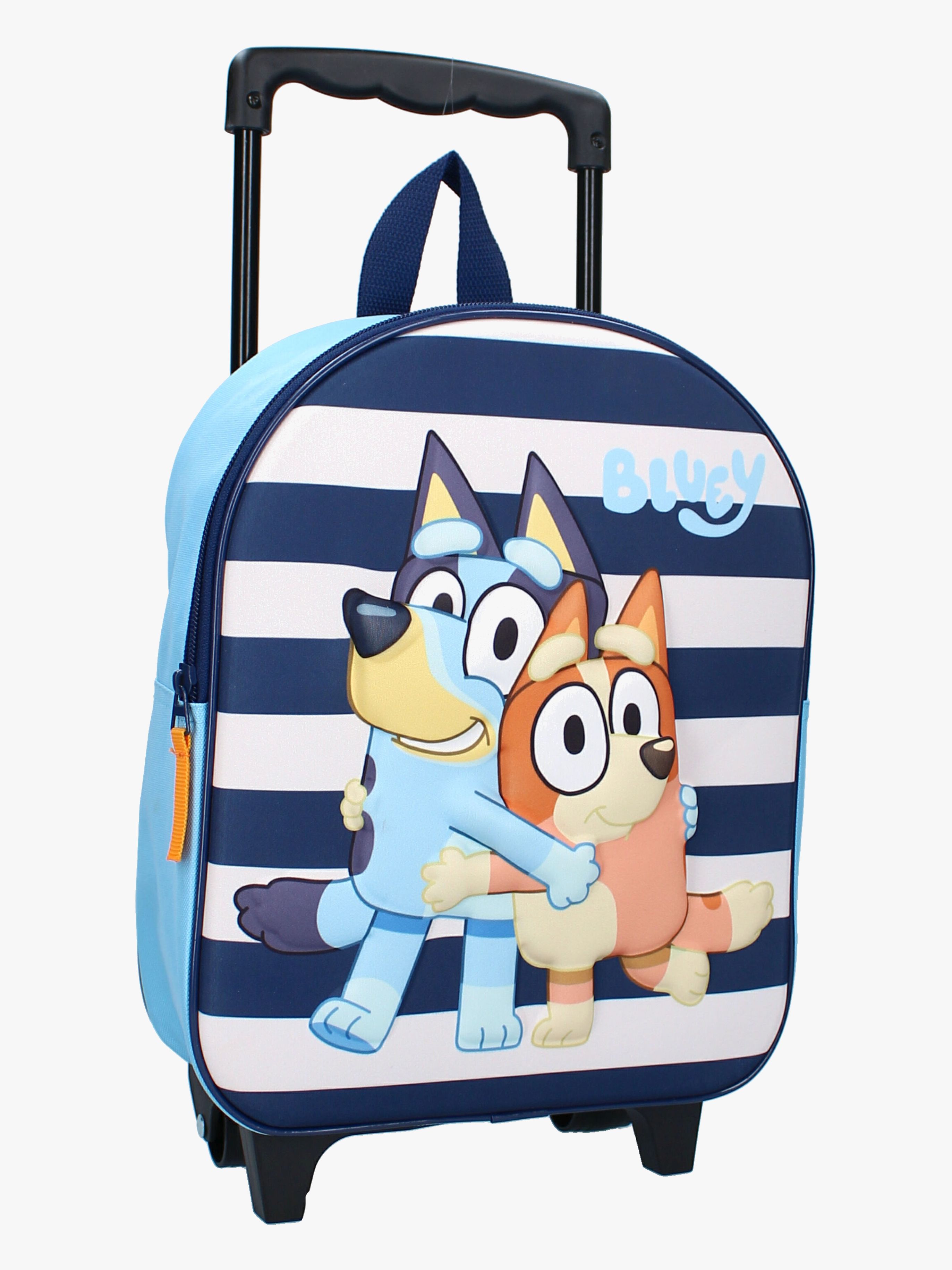 Bluey 3D Trolley Kinder Rucksack Oh Happy Days, Blau, Kindergartenrucksack