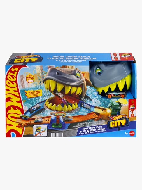 Hot Wheels Shark Chomp Beach Autorennbahn
