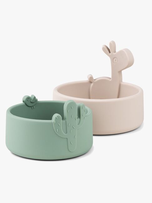 Done By Deer Schüsselset Lalee 2er-Pack, Sand/Grün