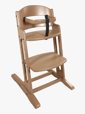 BabyDan Danstolen Hochstuhl inkl. Sicherheitsbügel & Riemen, Mocca