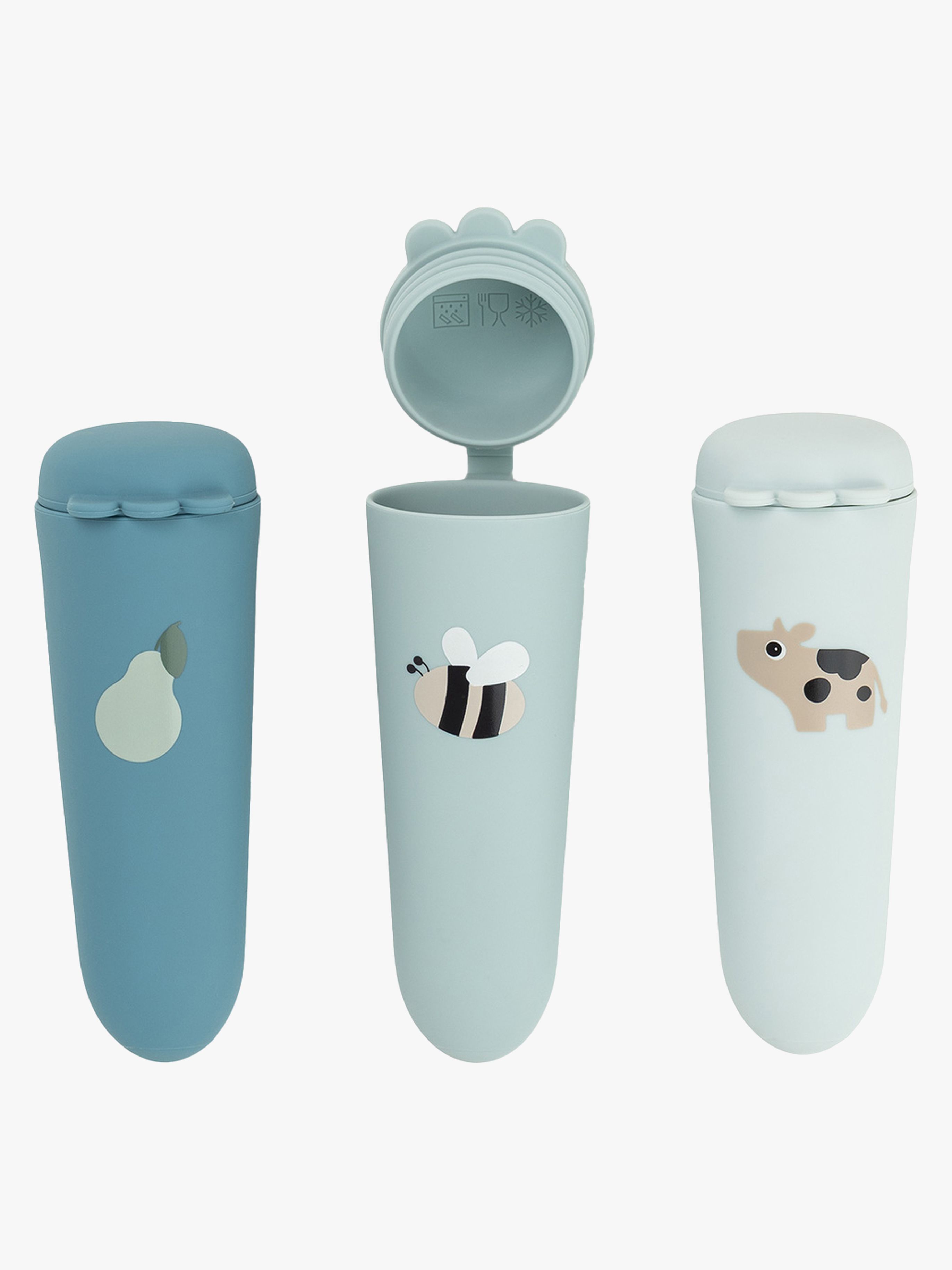 Dotti Eiscreme-Form Silikon 3er-Pack, Blue
