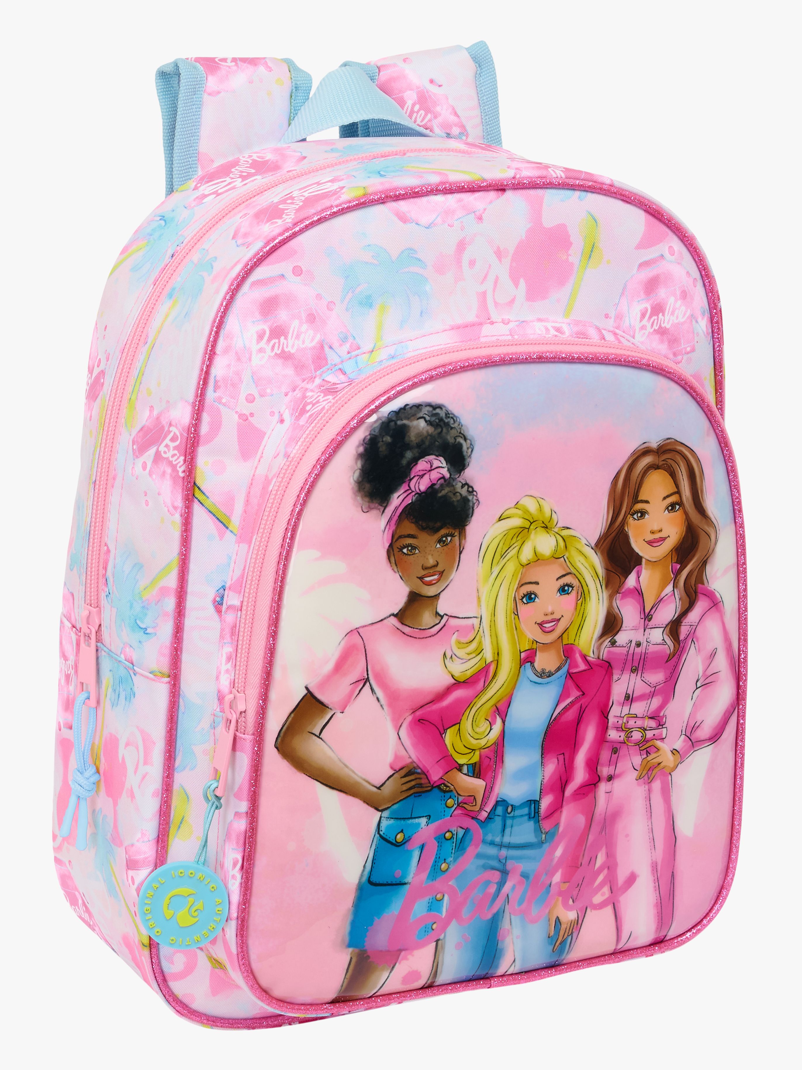 Barbie Small Kinder Rucksack 10L Painterly, Rosa/Hellblau