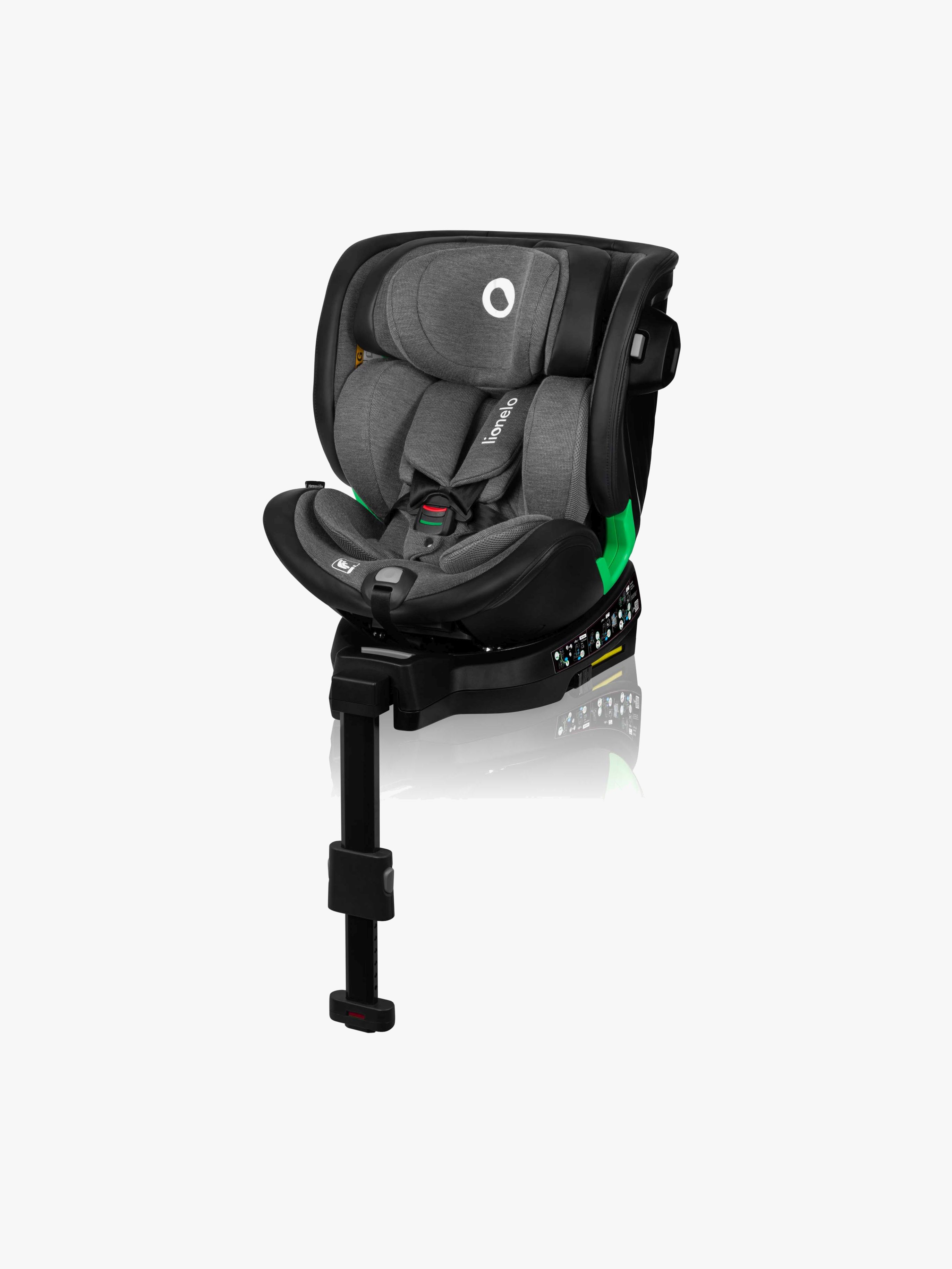 Lionelo Harmony i-Size Kindersitz, Grey Graphite Leather