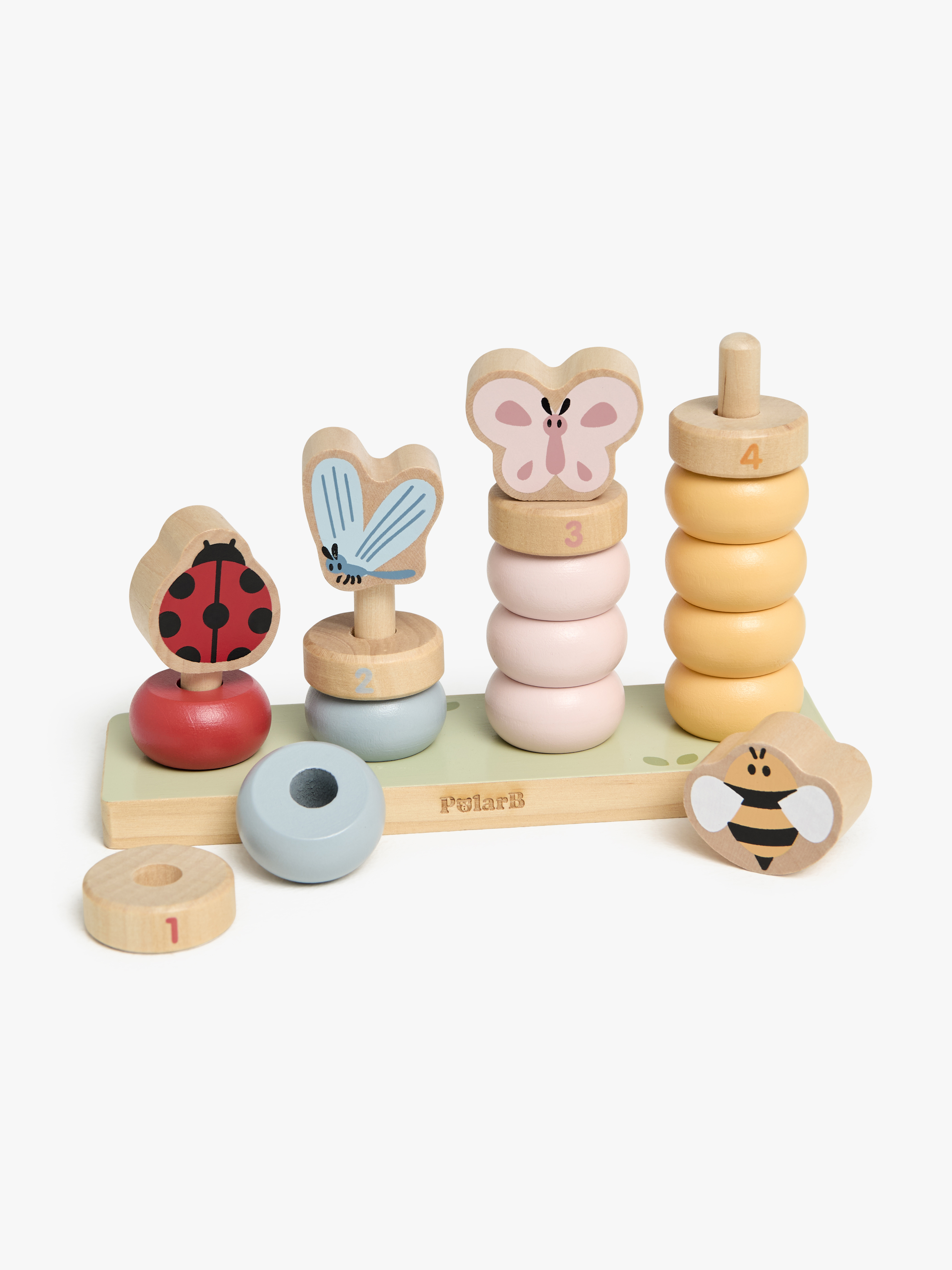 PolarB Stapelklötze Garten, Babyspielzeug