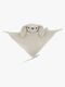 CarloBaby  Kaninchen Schmusetuch mit Schnullerkette, Beige