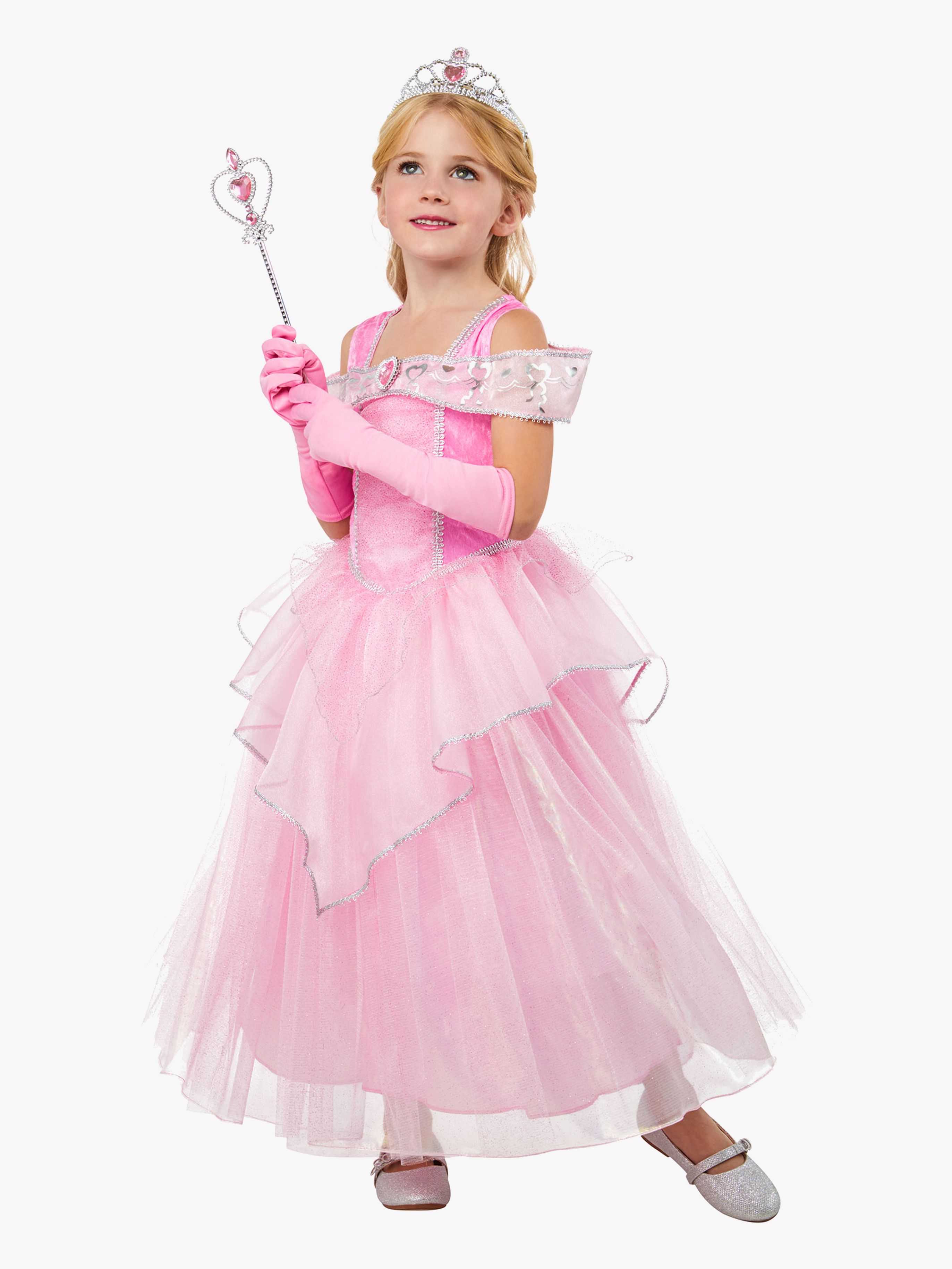 Rubies Prinzessin Kostüm mit Diadem &  Handschuhe, 5-6 Jahre