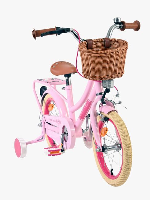 Volare Excellent Fahrrad mit Korb 14 Zoll, Rosa