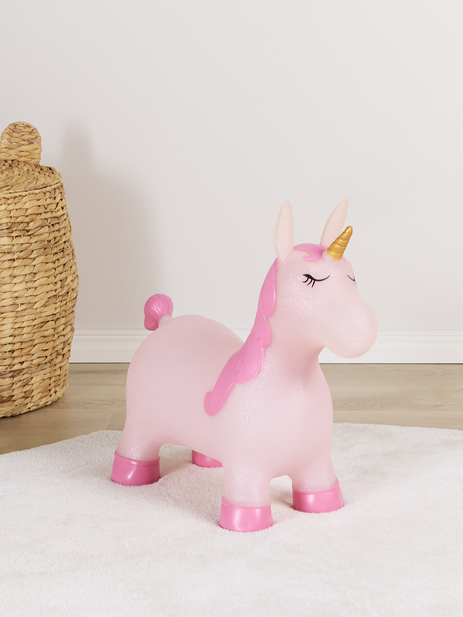 Cloudberry Castle Hüpftier Glitzerndes Einhorn, Rosa