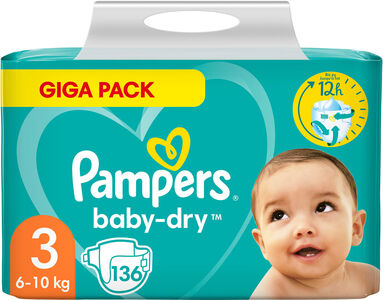 Pampers Baby-Dry Windel Gr.3 6–10 kg 136er-Pack