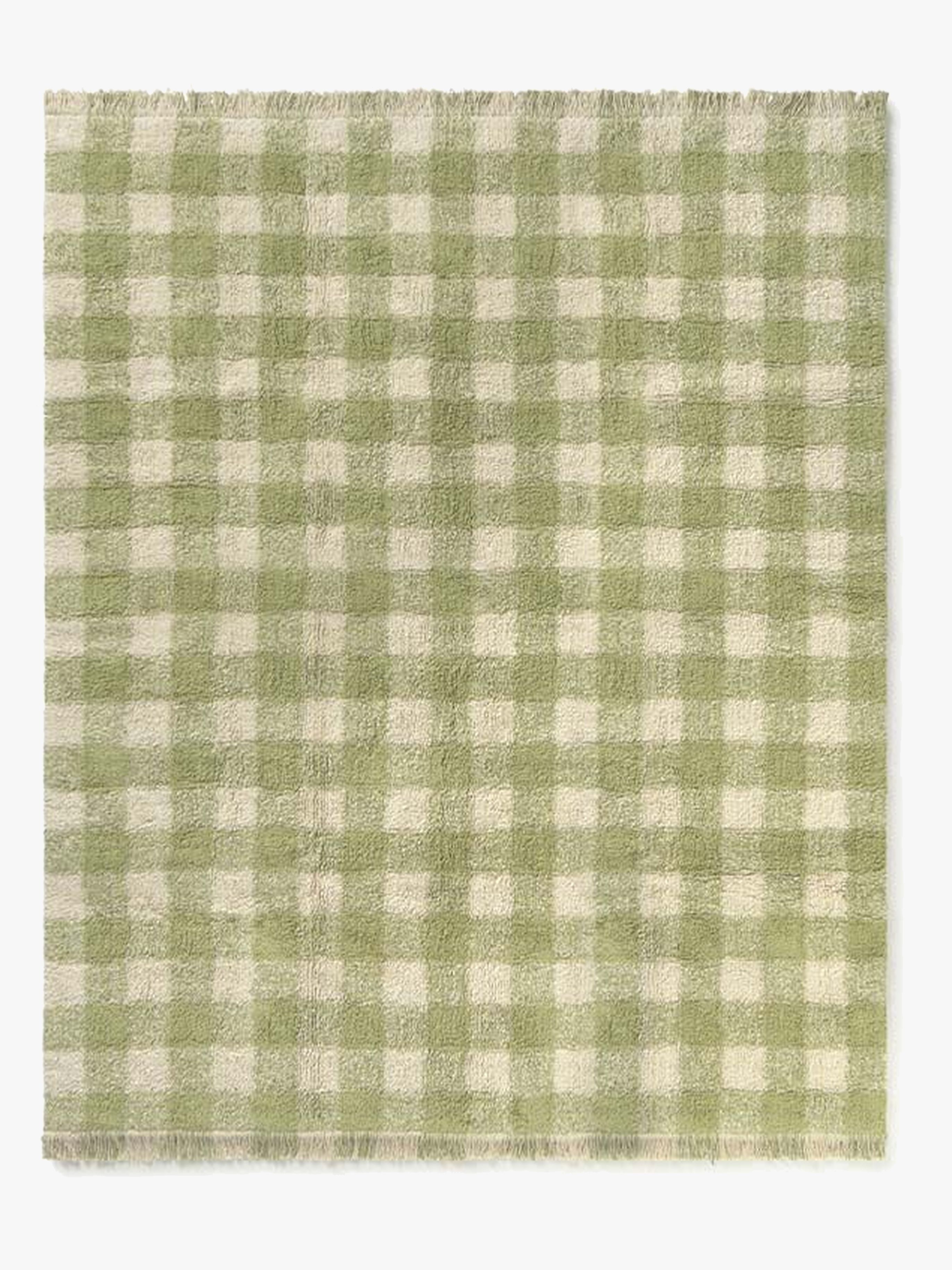 LorenaCanals Waschbar Vichy Teppich 90x120 cm, Matcha