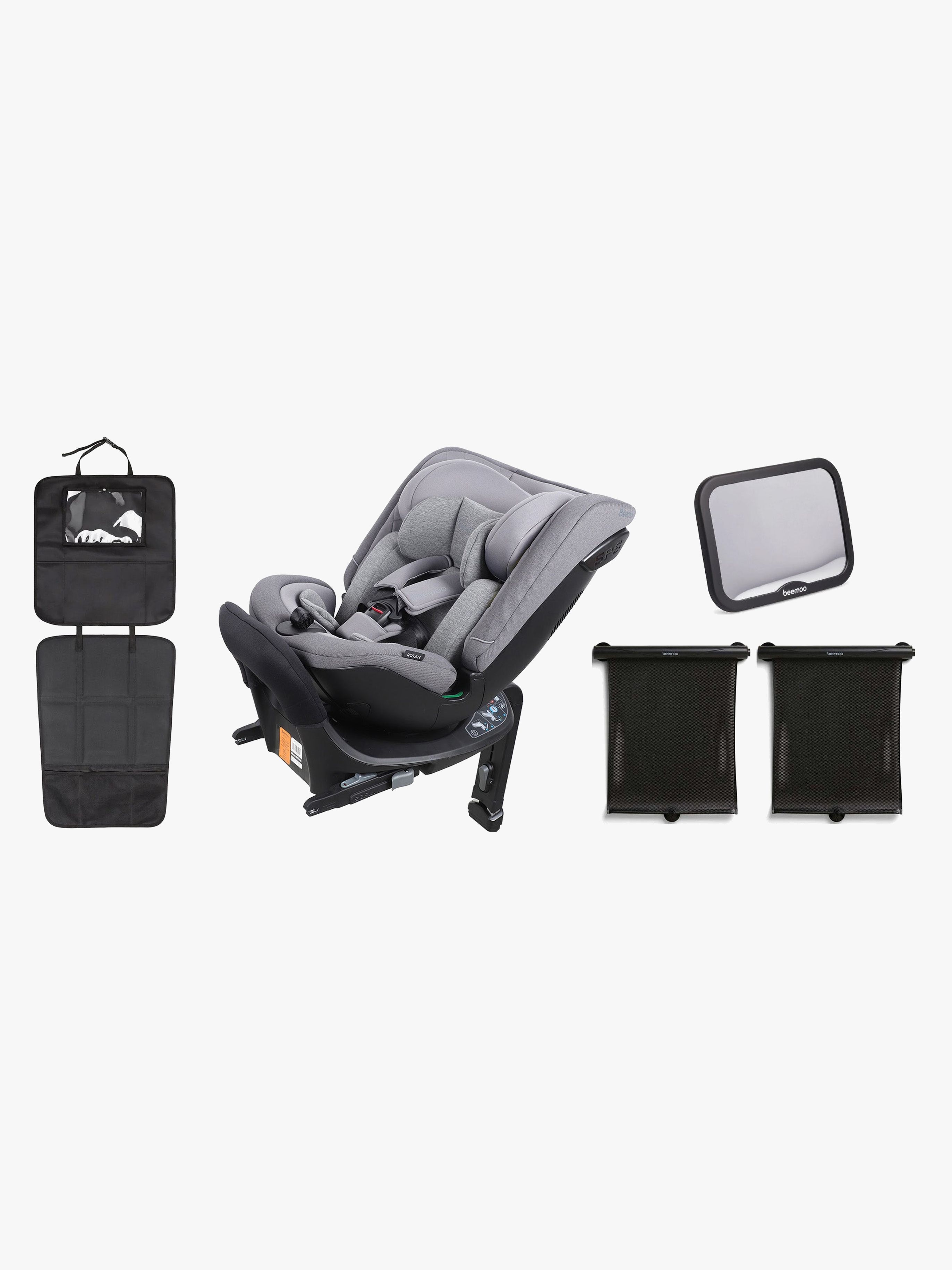 Rotate i-Size Wendbarer Kindersitz inkl. Zubehör, Mineral Grey