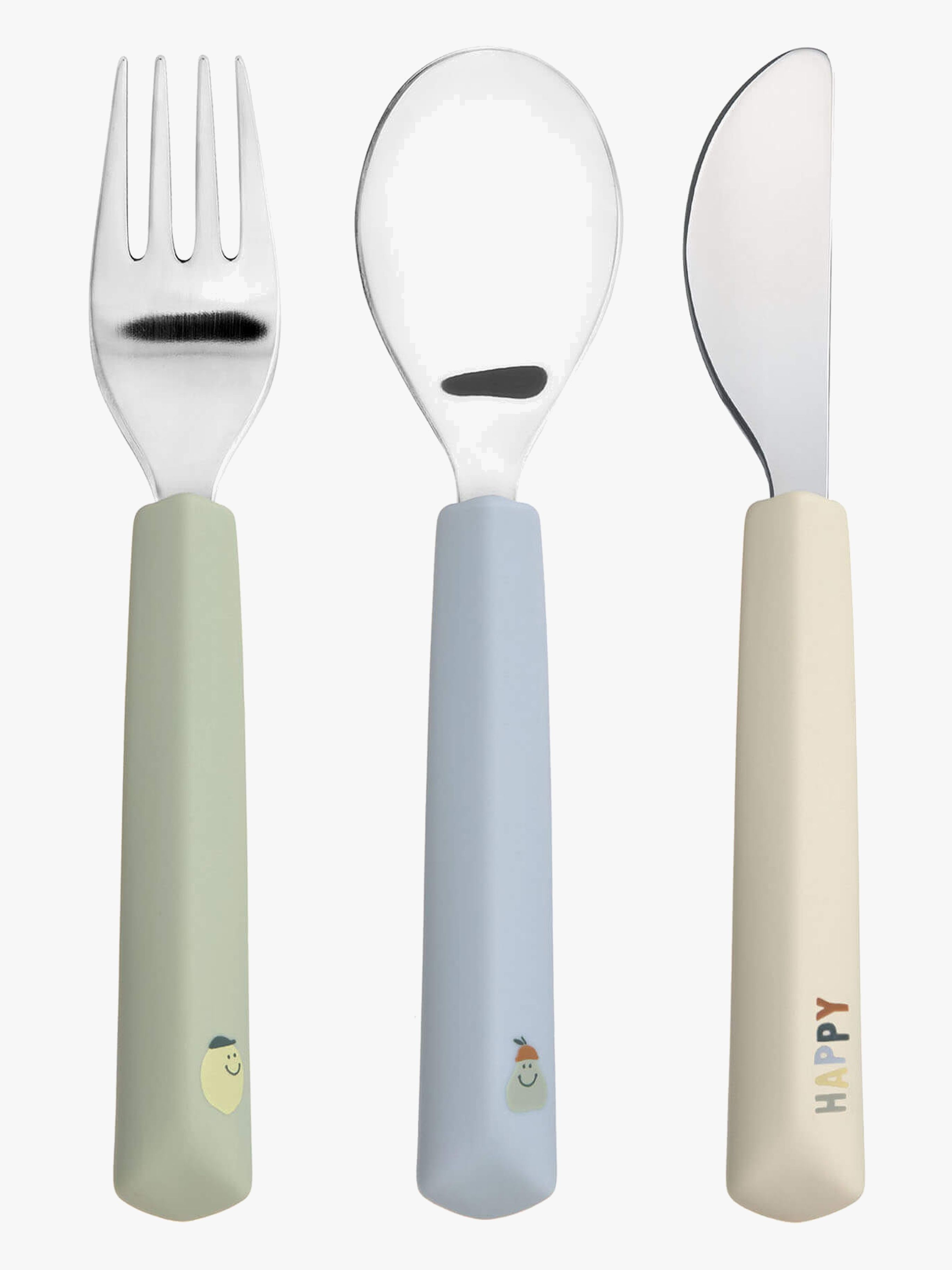 Besteck mit Silikongriff 3er-Pack, Happy Fruit Lemon