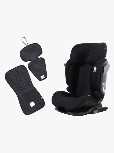 Beemoo Recline i-Size Kindersitz inkl. Ventilierendem Sitzpolster, Black Stone/Antracit