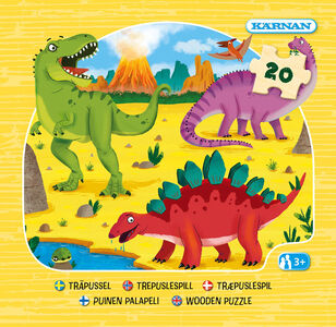 Kärnan Dinosaurier Holzpuzzle aus Holz 20 Teile