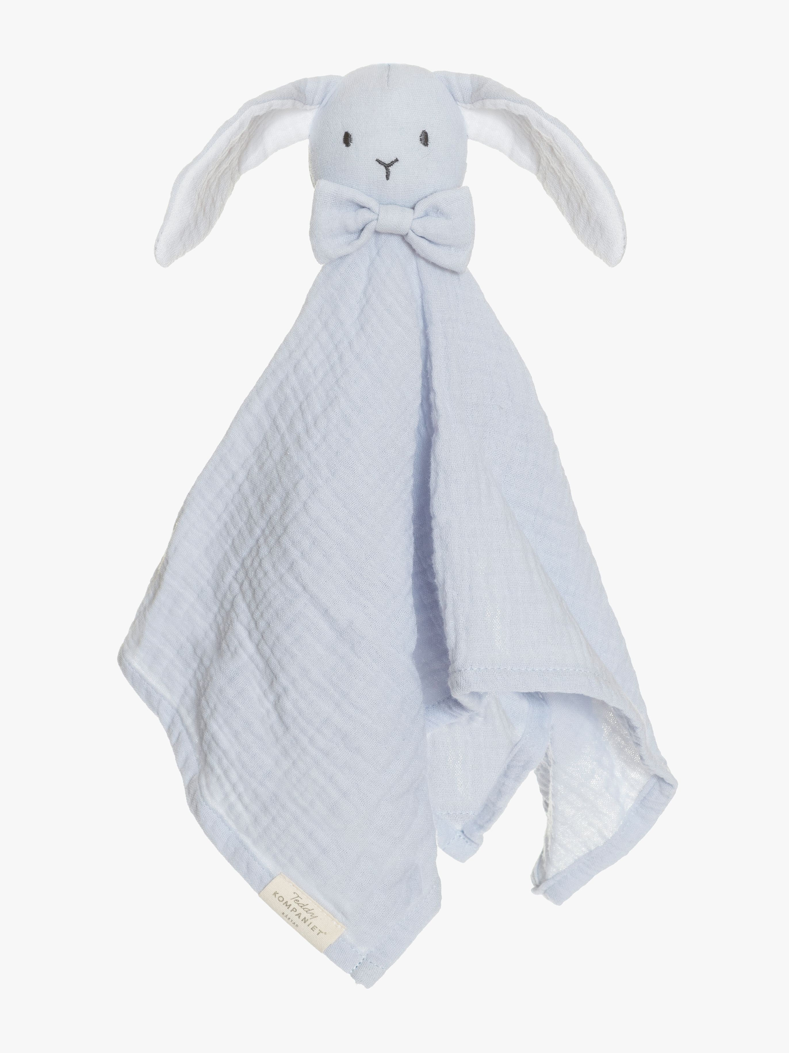 Diinglisar Kaninchen Schmusetuch Musselin, Babyblau