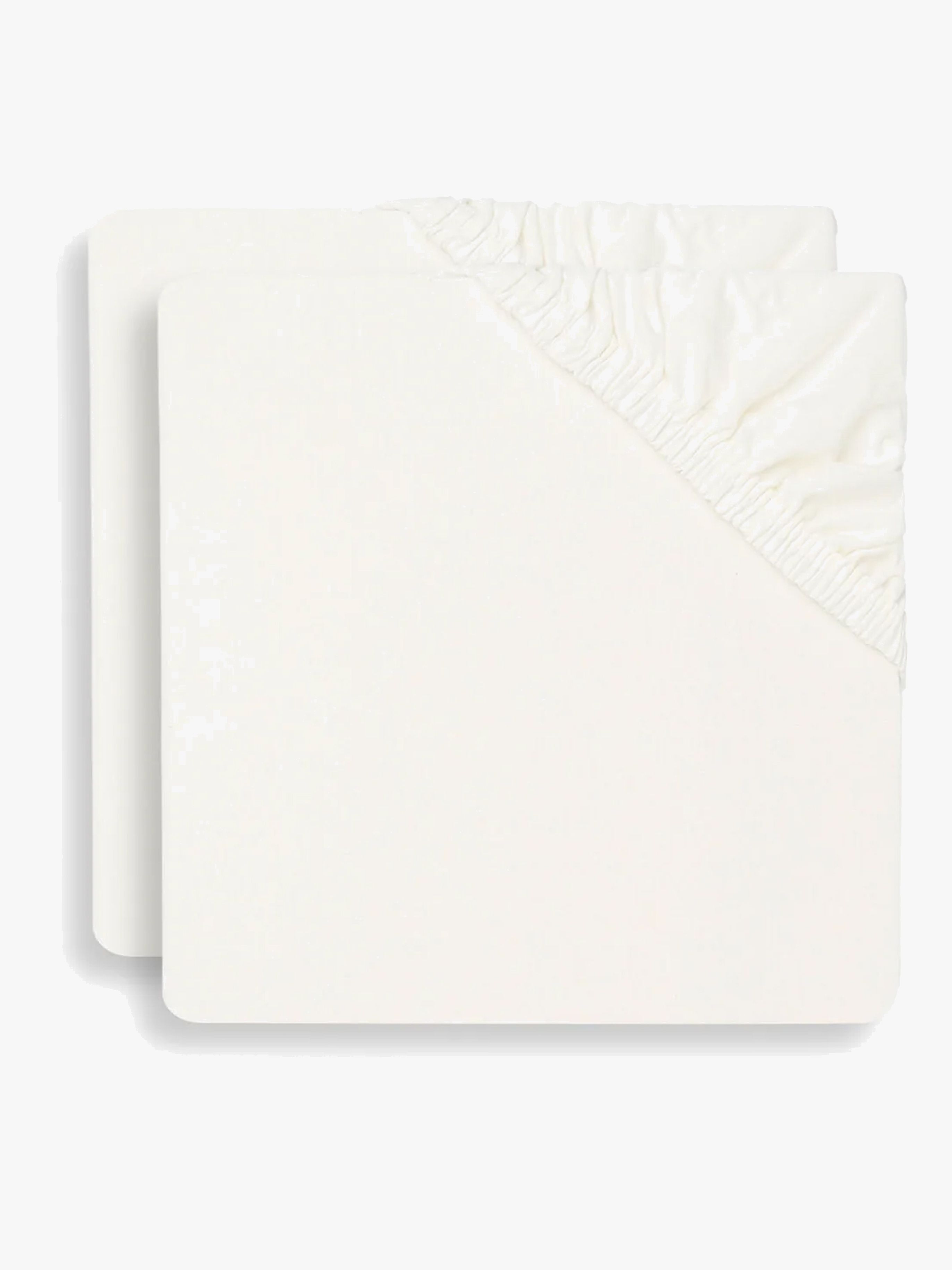 Jollein Spannbettlaken 2er-Pack 60x120, Ivory