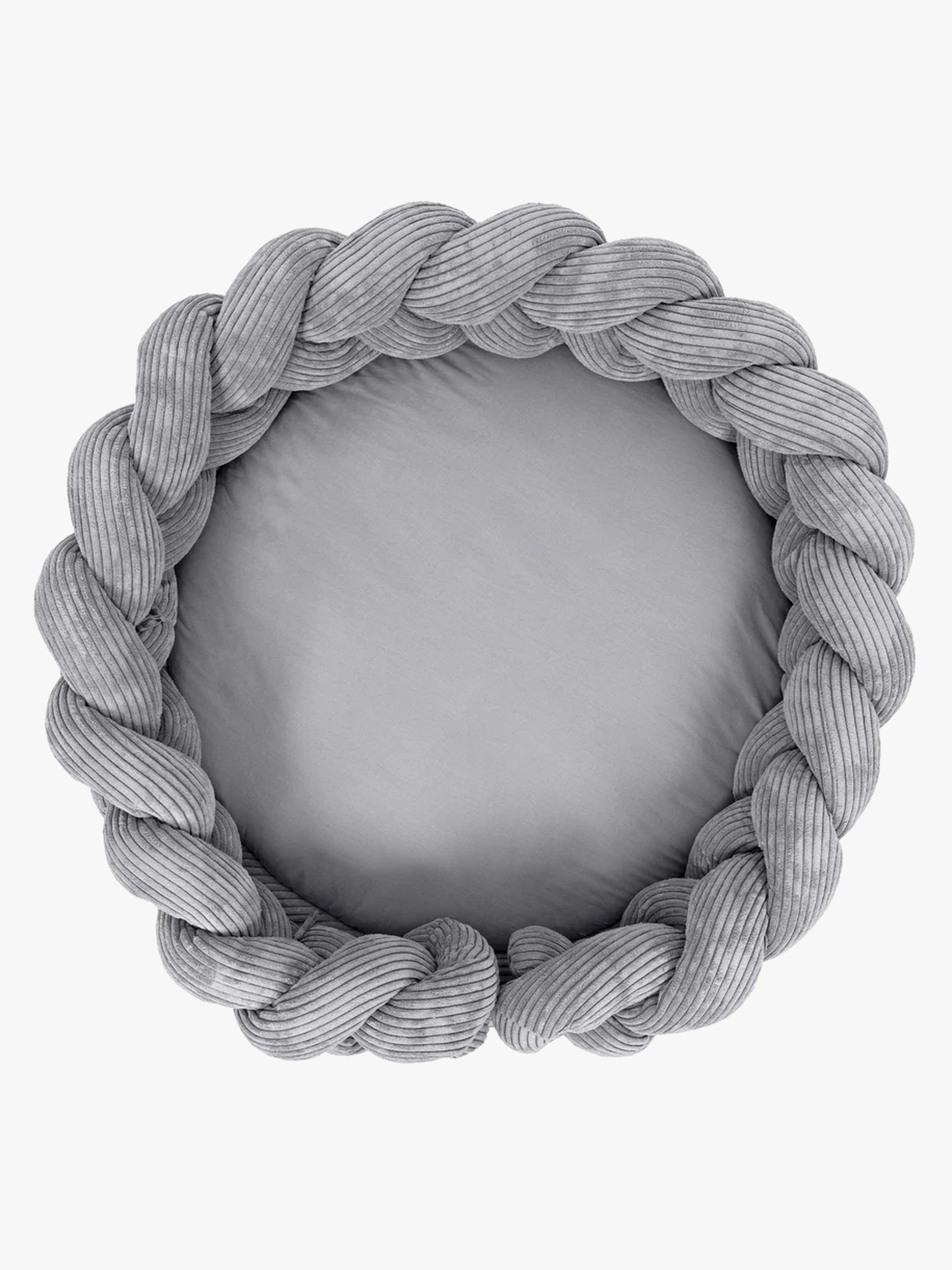 MeowBaby Aesthetic Babynest mit geflochtenem Schutz &  Spielteppich, Grey