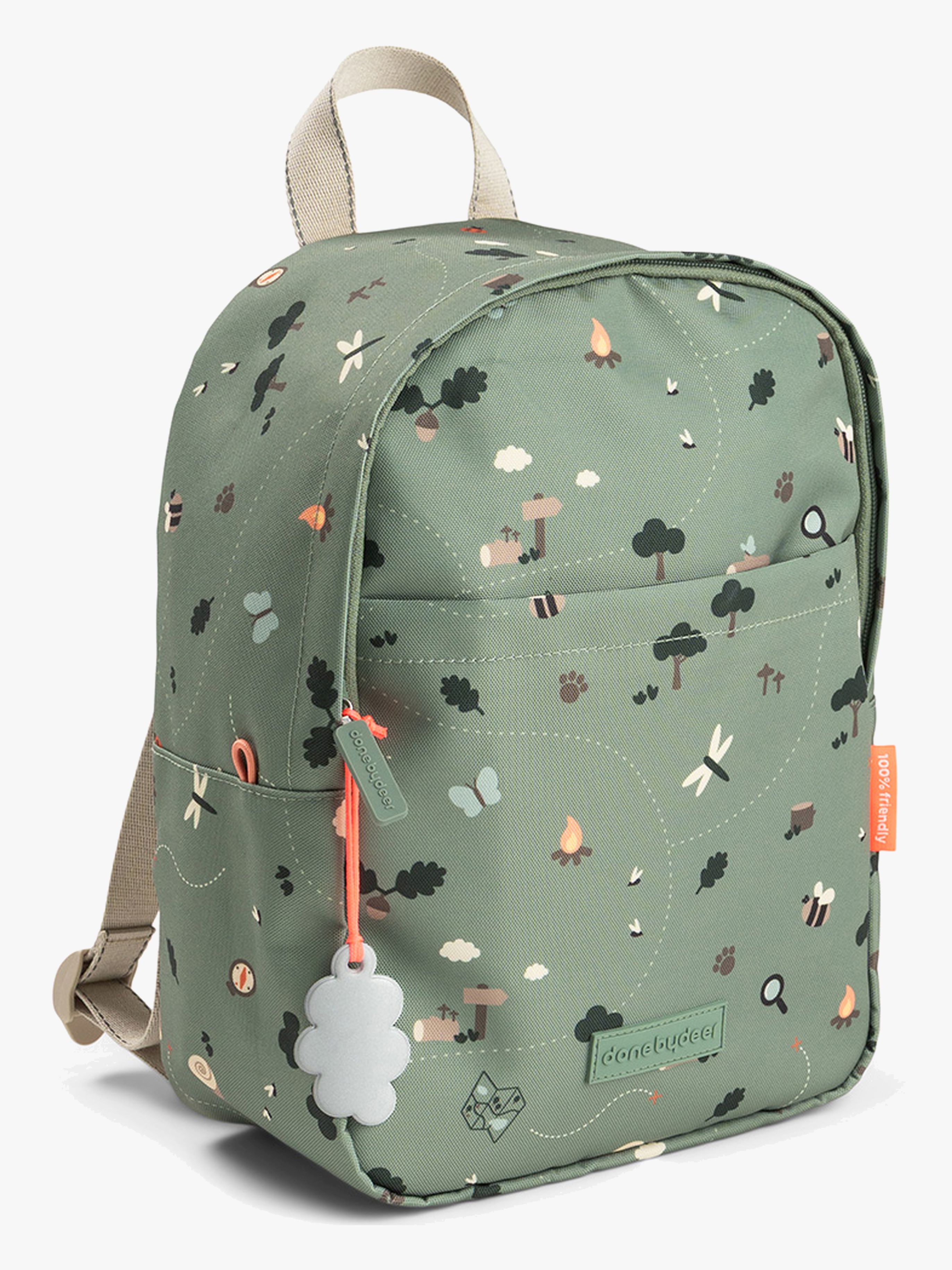 Done By Deer Tiny Trails Kinder Rucksack, Green, Kindergartenrucksack