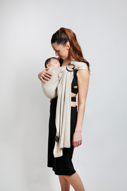 Love Radius No Knot Woven Tragetuch, White Gold