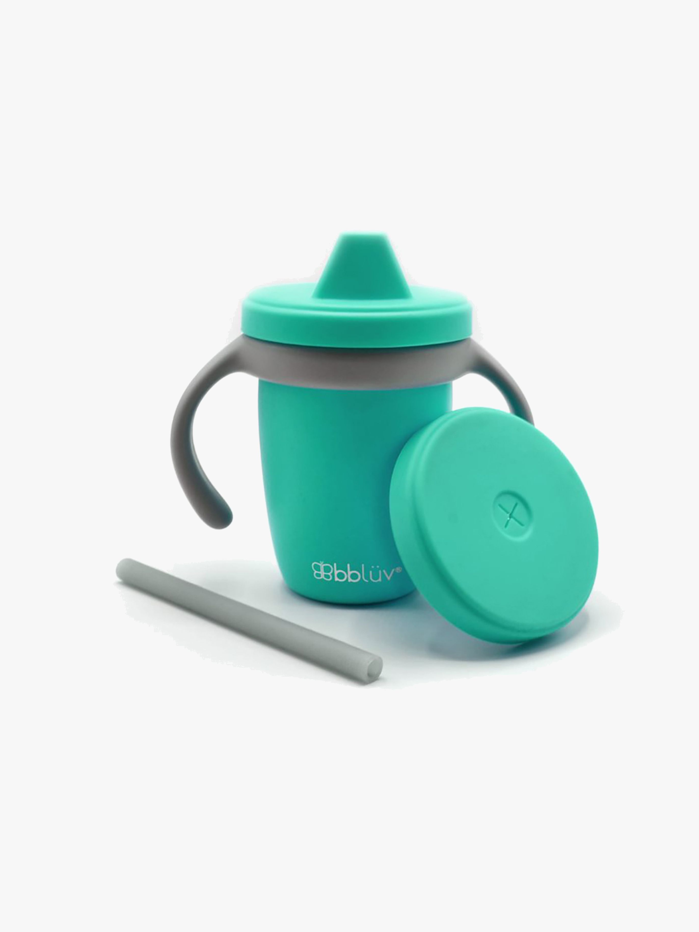 Becher Kleckerfrei 4-in-1, Aqua / Grey