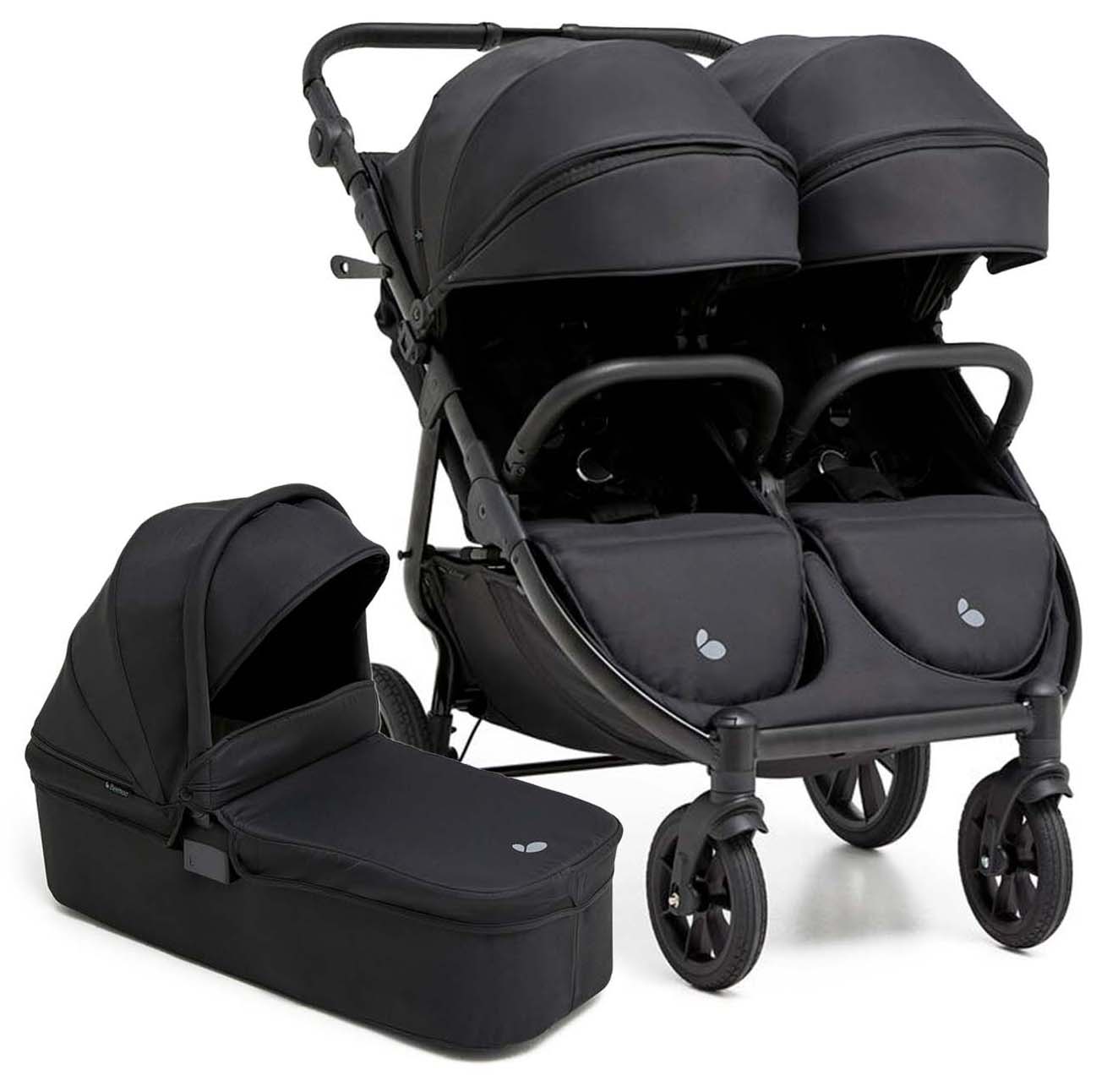 BFF60 2 Geschwisterwagen inkl. Liegewanne, Night Black, Doppelkinderwagen
