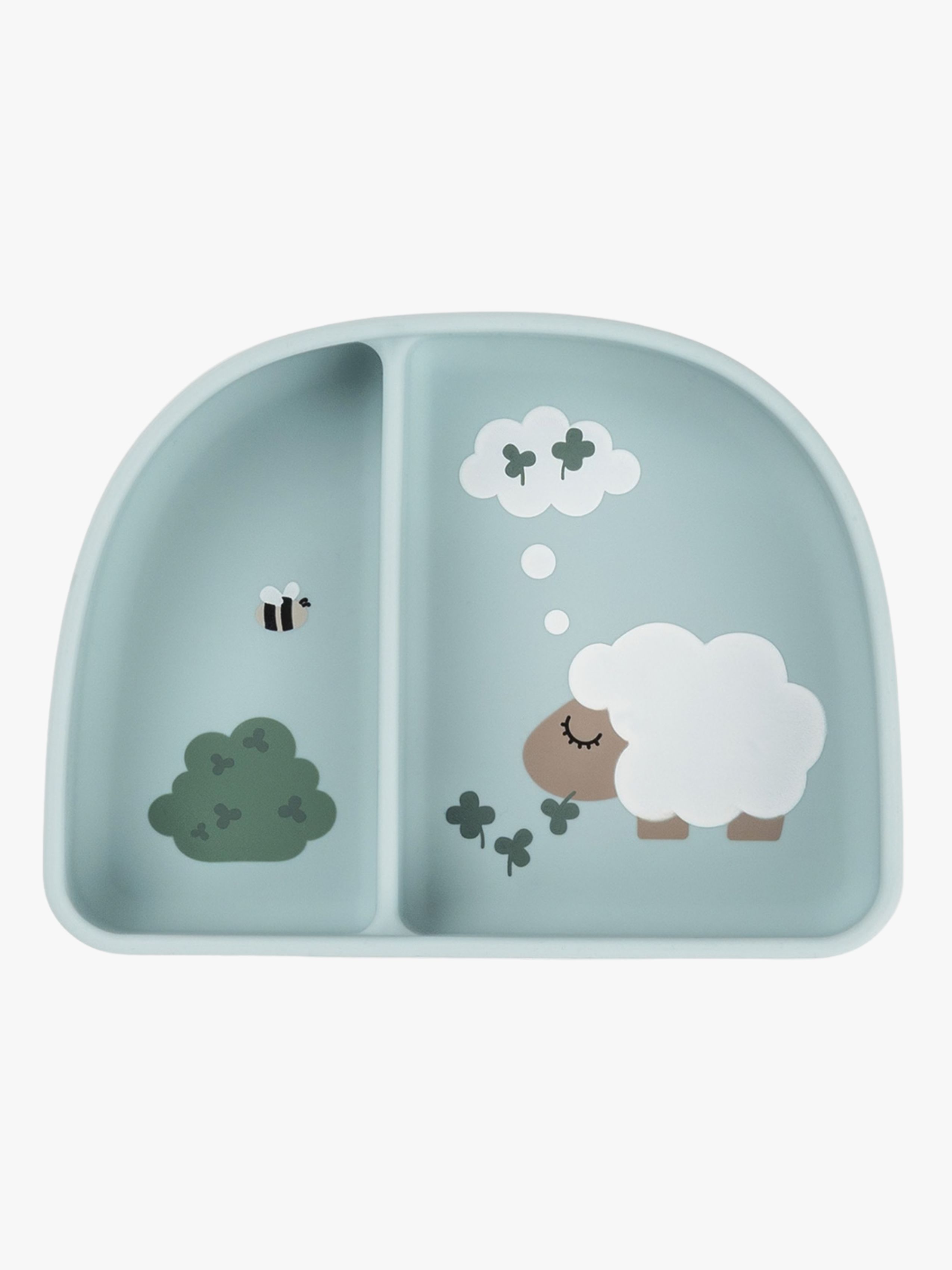 Done By Deer Tiny Farm Unterteilter Teller Stick &  Stay, Blue