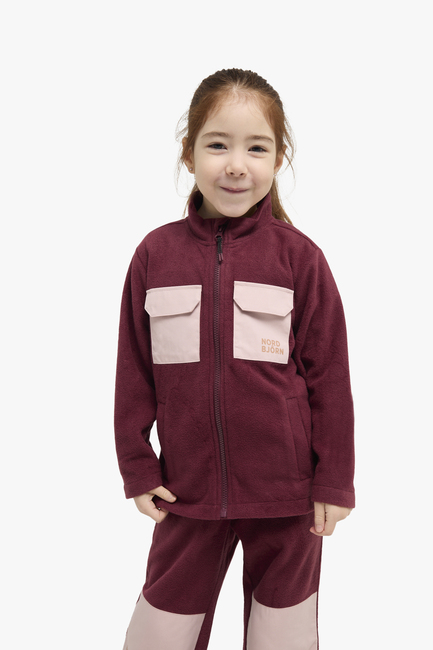Nordbjörn Amhult Fleece-Set, Weinrot