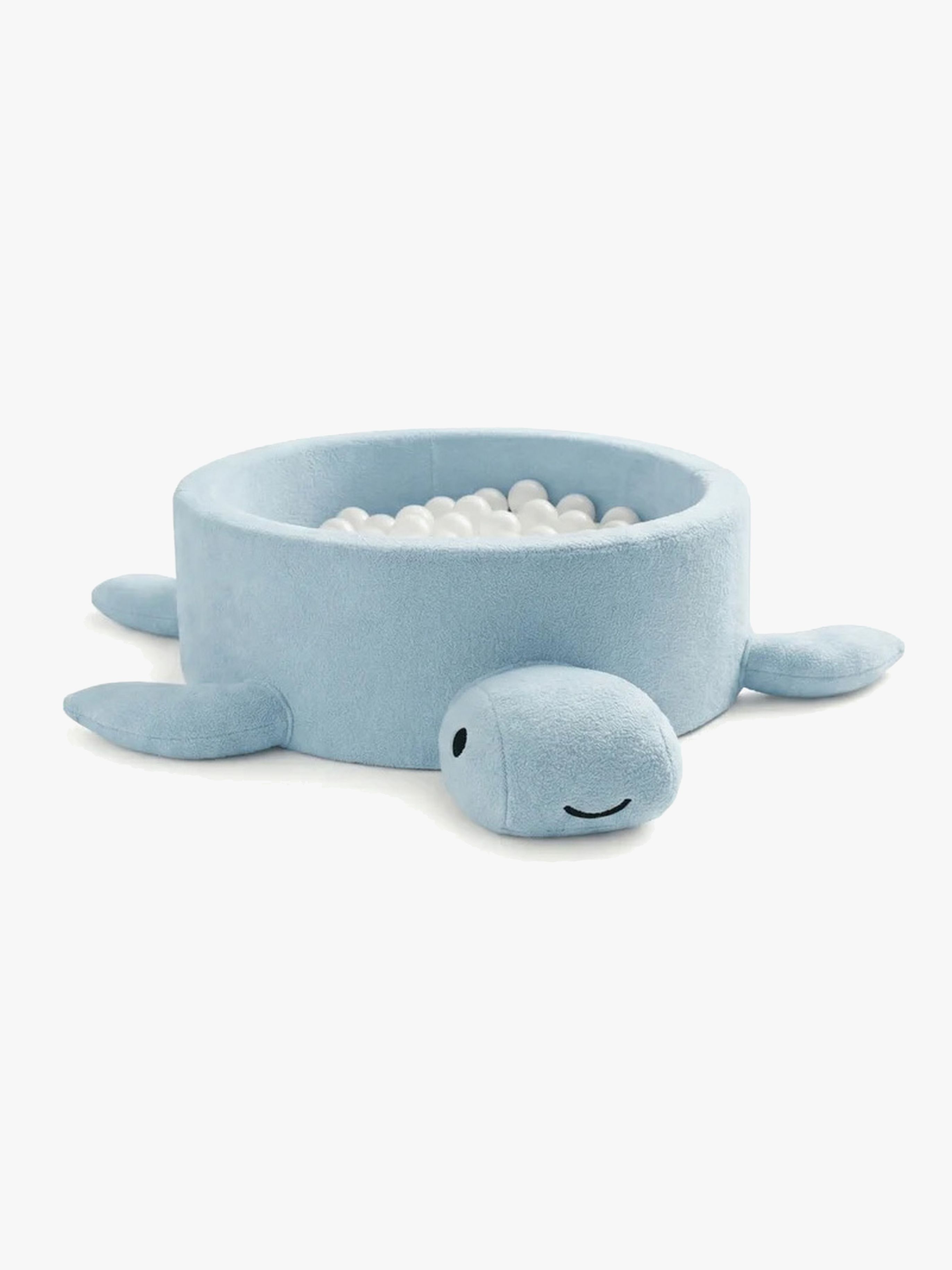 MeowBaby Boucle Turtle Bällebad, Dusty Ice Blue