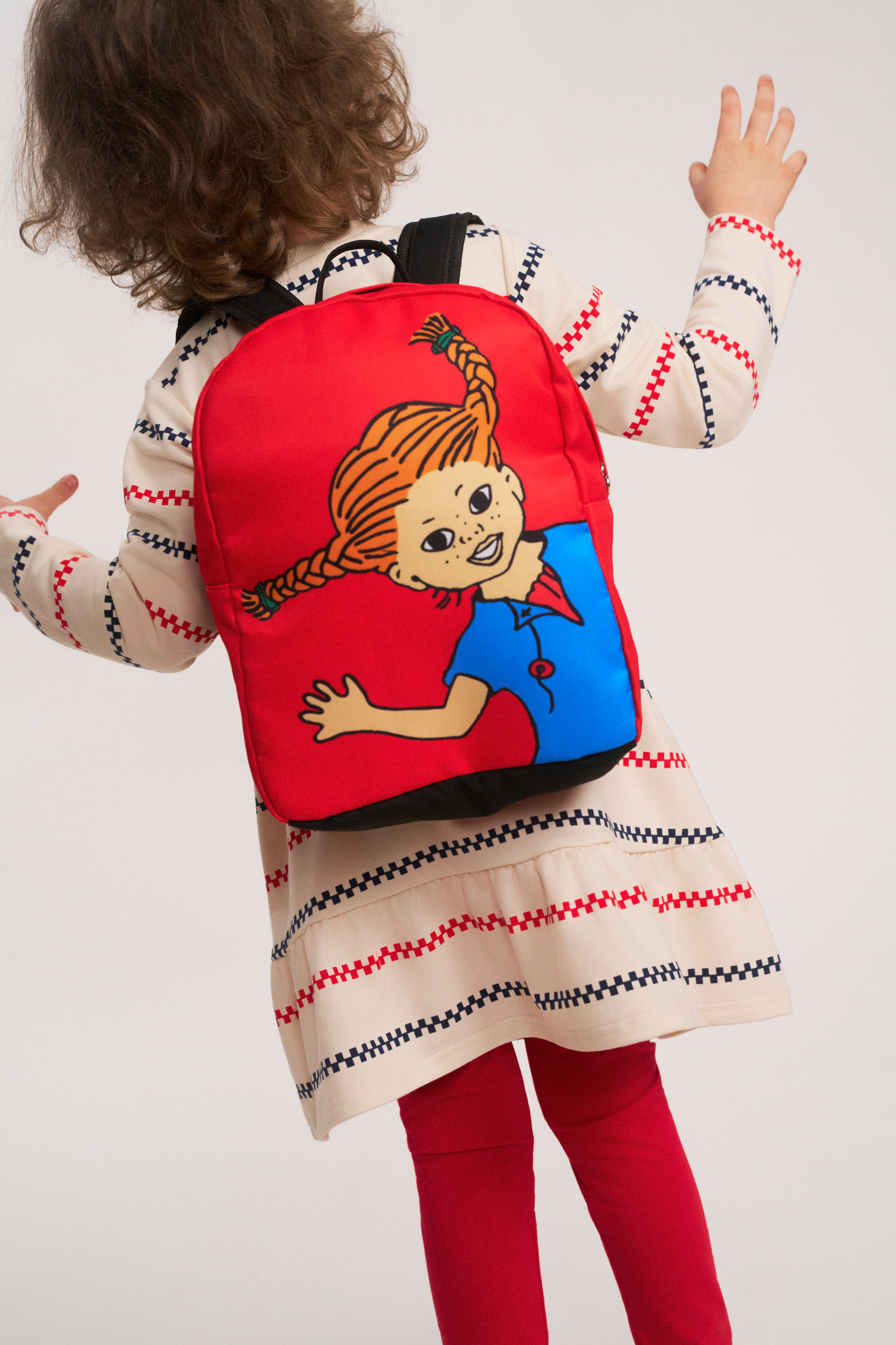 Pippi Langstrumpf Leikki Kinder Rucksack 7L, Red