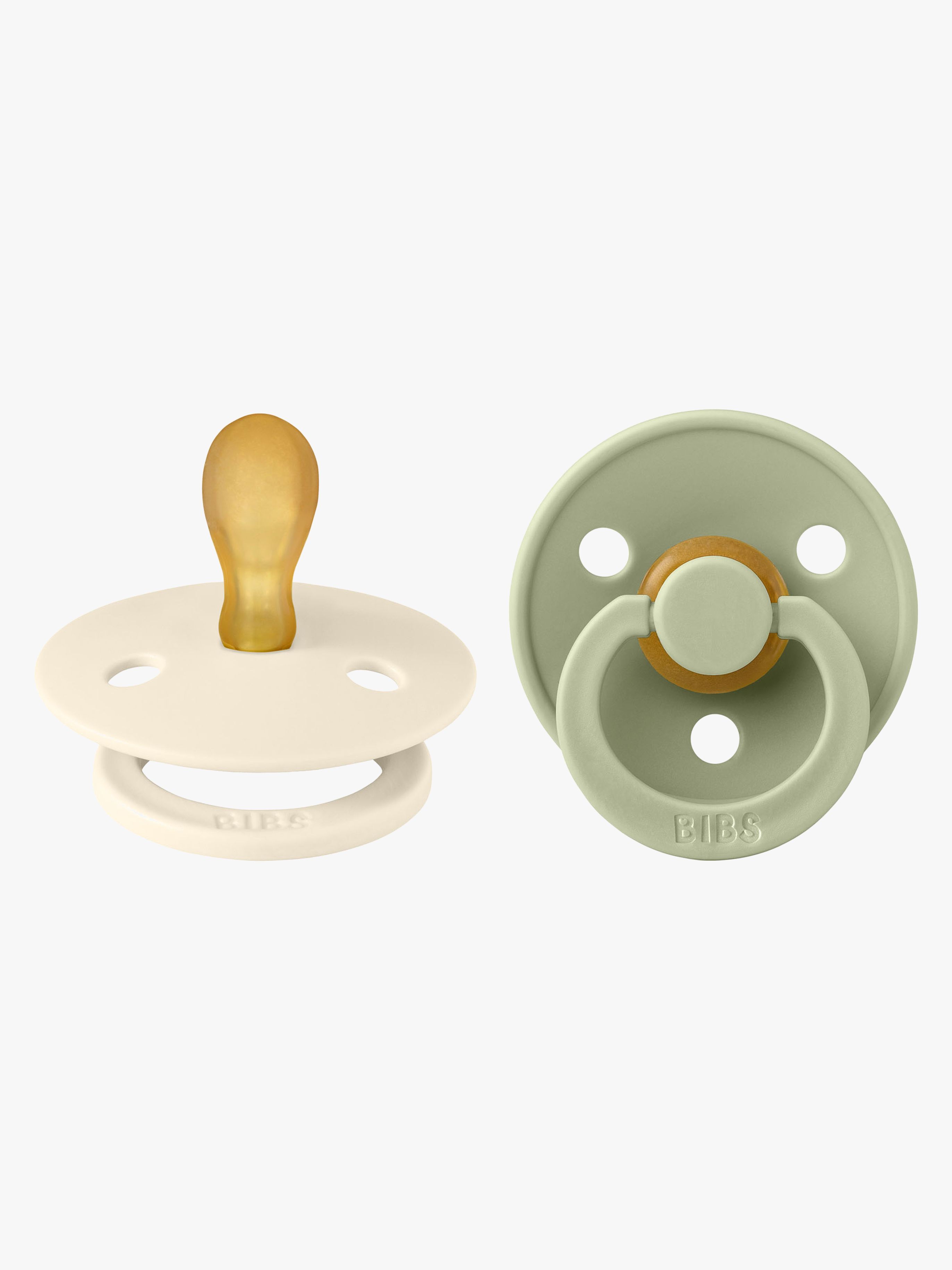 Colour Schnuller 2er-Pack Latex Größe 1, Ivory / Sage