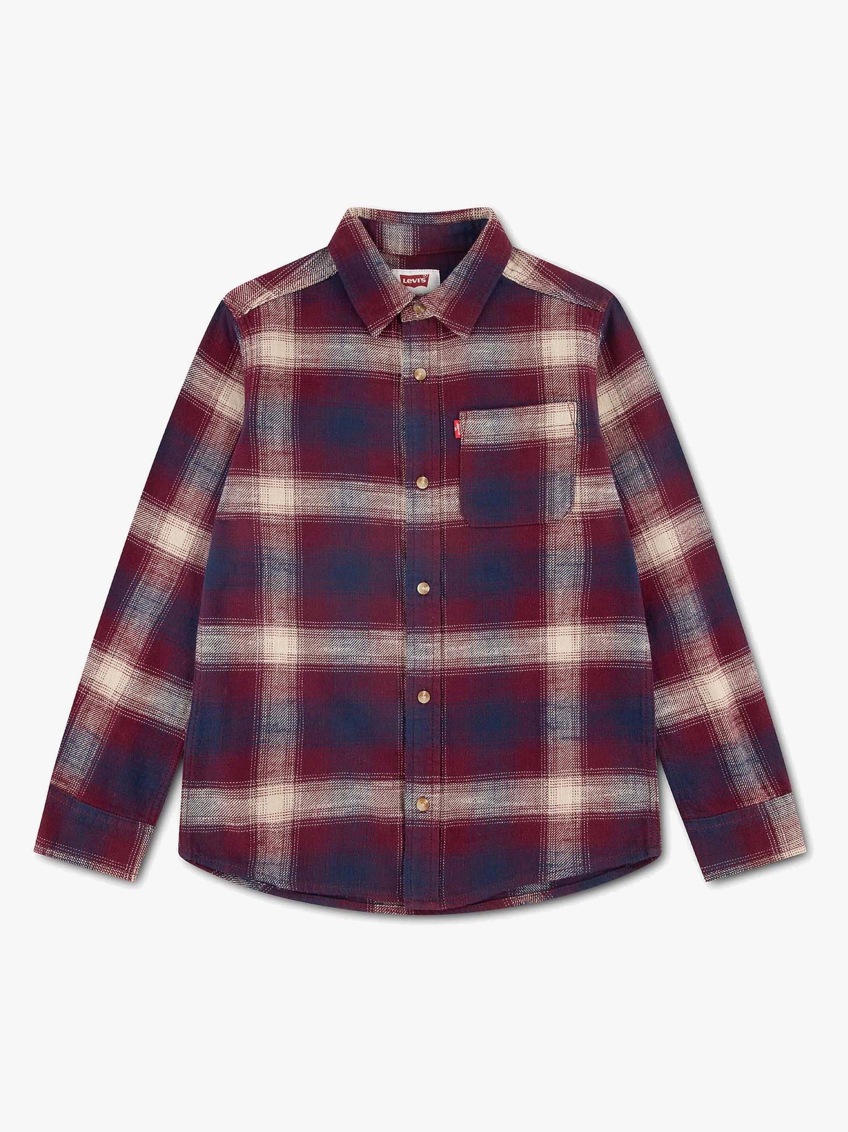 Levi's LVB Shadow Plaid Flanellhemd, Tawny Port, 116