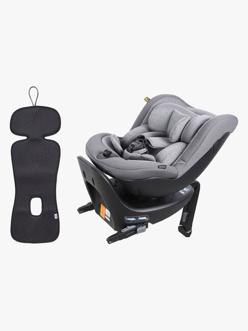 Beemoo Reverse i-Size Rückwärtsgerichteter Kindersitz inkl. Ventilierendem Sitzpolster, Mineral Grey/Antracit