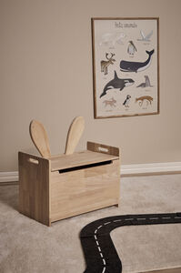Minitude Nordic Bank mit Aufbewahrungsbox Kaninchen, Wood