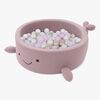 MeowBaby Boucle Whale Bällebad, Raspberry Glaze Pink