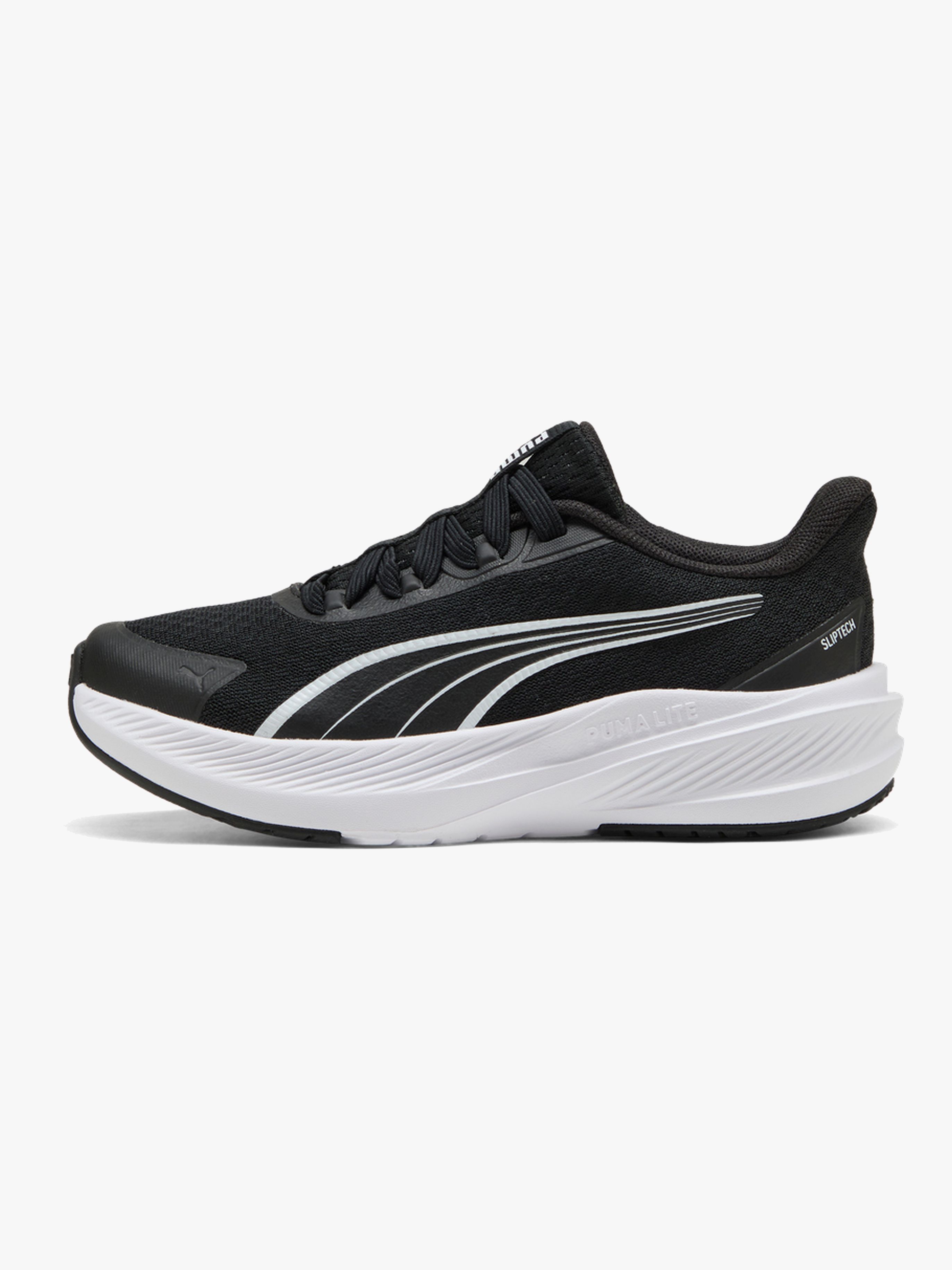 Puma Dasher Lite SLIPTECH PS Kinder Sneaker, Black/White, 31, Kinderschuhe