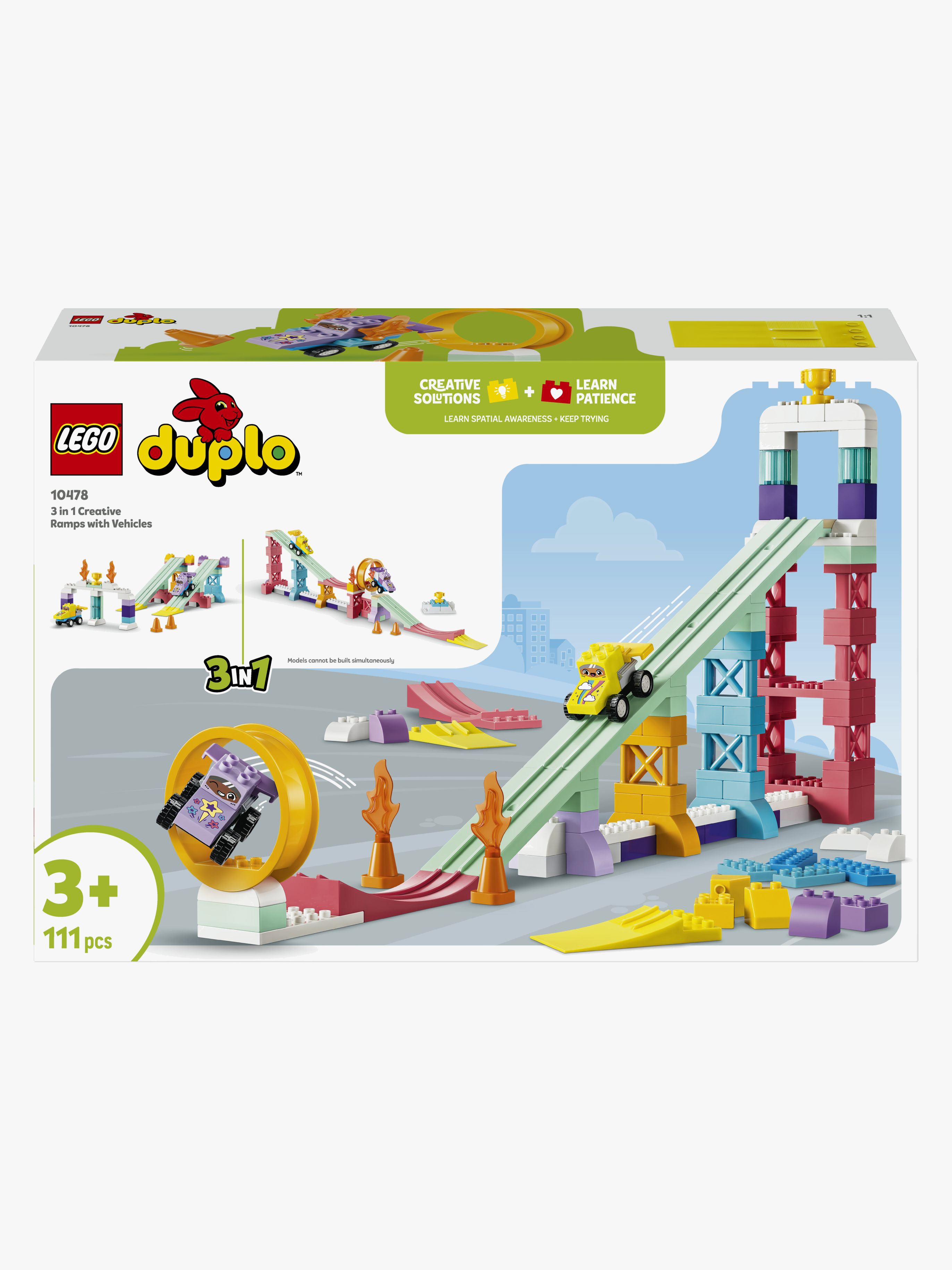 LEGO DUPLO Town 10478 Kreative Sprungschanzen mit kleinen Flitzern 3-in-1-Set